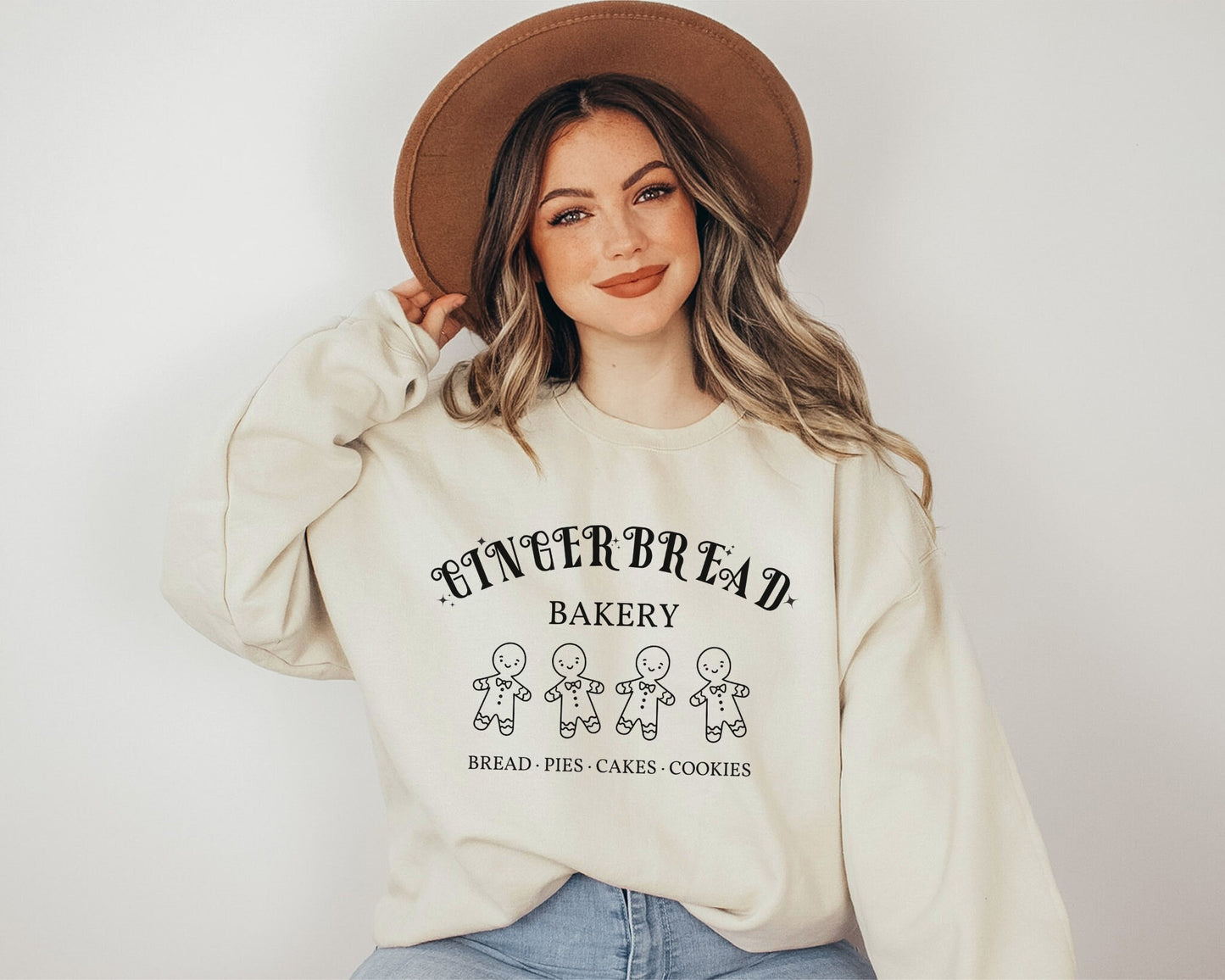 Gingerbread Christmas Sweatshirt, Gingerbread Bakery Crewneck Sweater, Holiday Party Shirt, Xmas Morning Jumper, Matching Family Pullovers