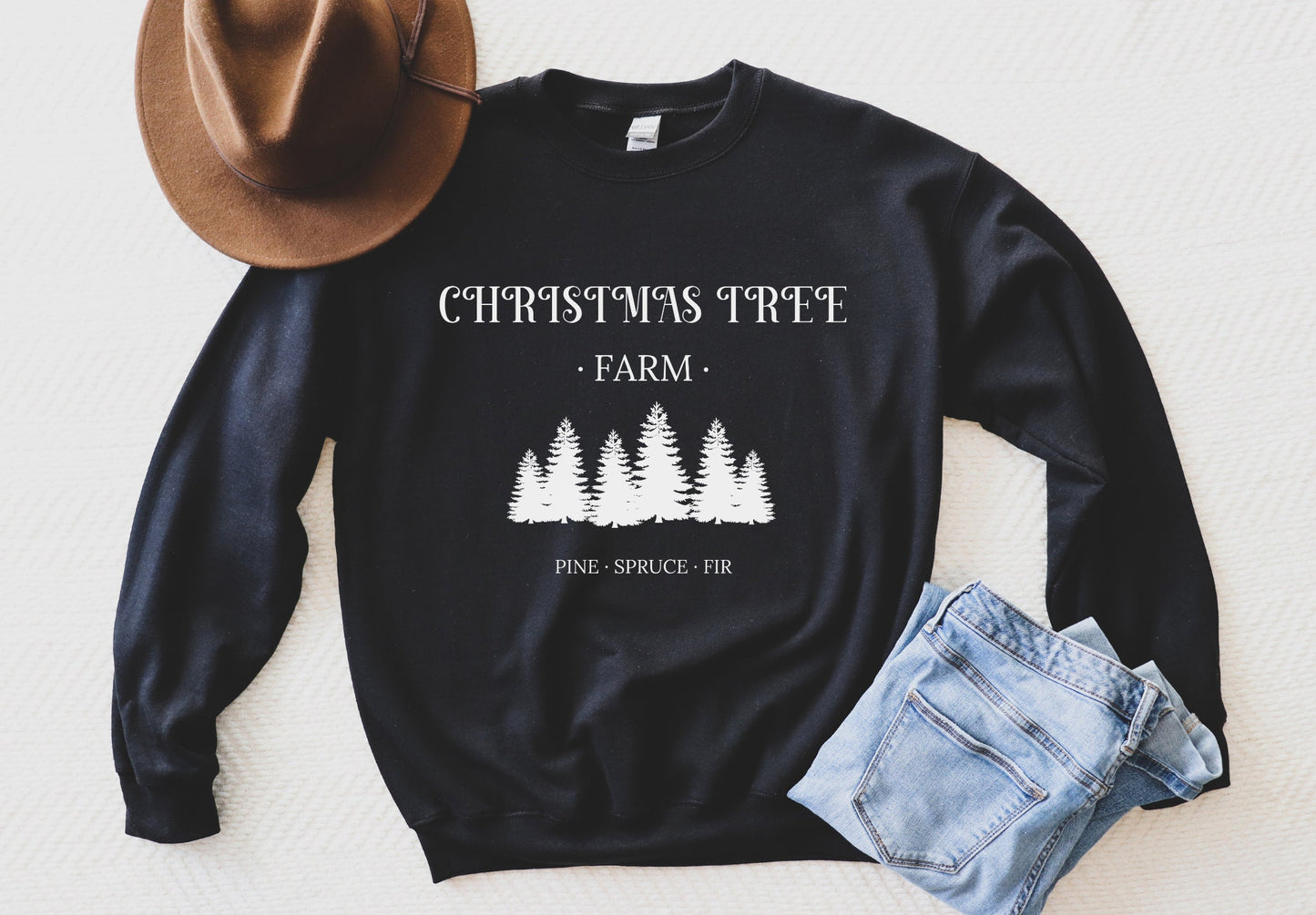 Christmas Tree Farm Sweatshirt, Farm Fresh Trees Crewneck Sweater, Aesthetic Xmas Shirt, Cute Holiday Party Pullover, Secret Santa Gift