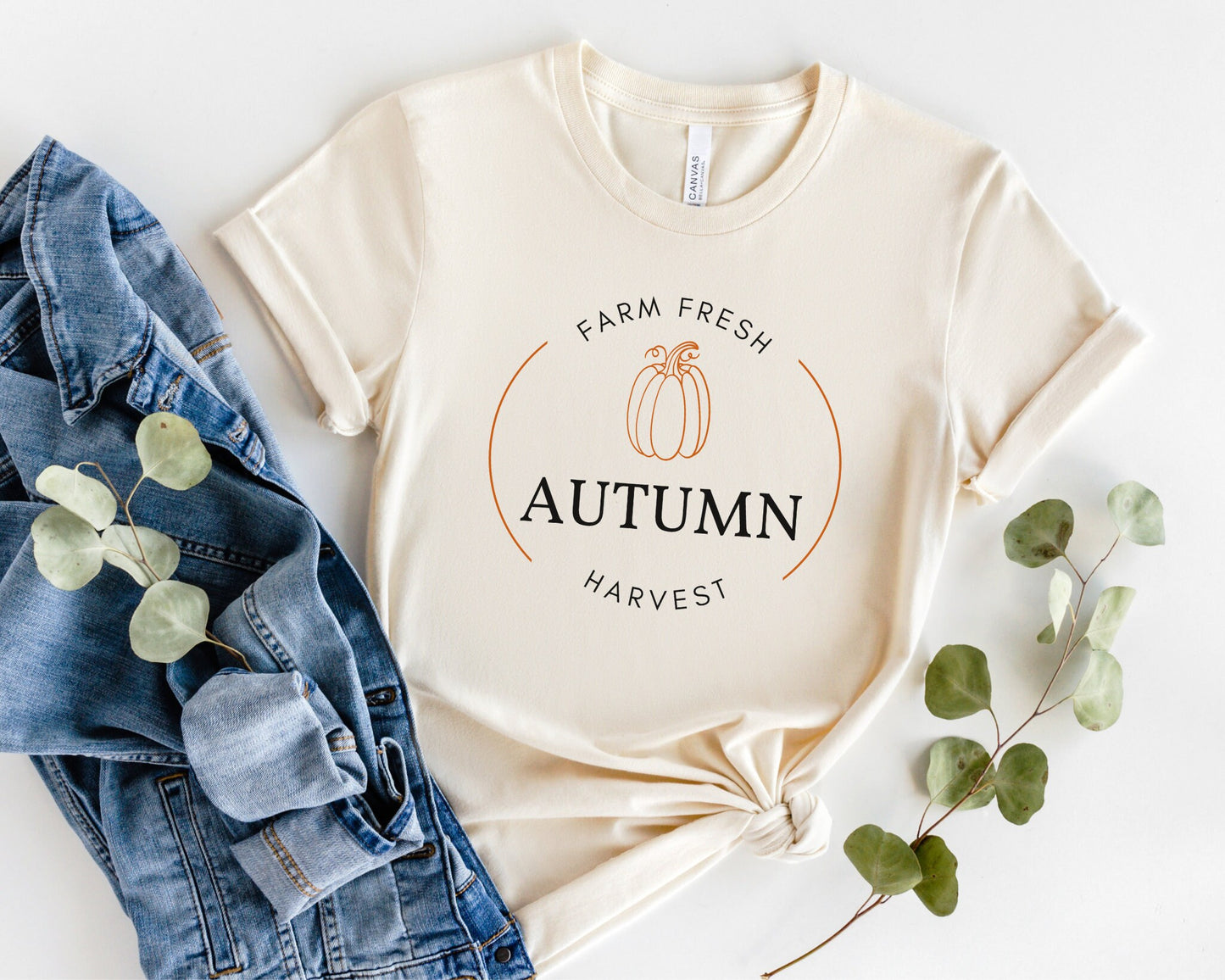 Farm Fresh Autumn Harvest Shirt, Cute Pumpkin Tee, Aesthetic Fall Tshirt, Fall Vibes, Thanksgiving Gift, Pumpkin Picking Shirt, Halloween