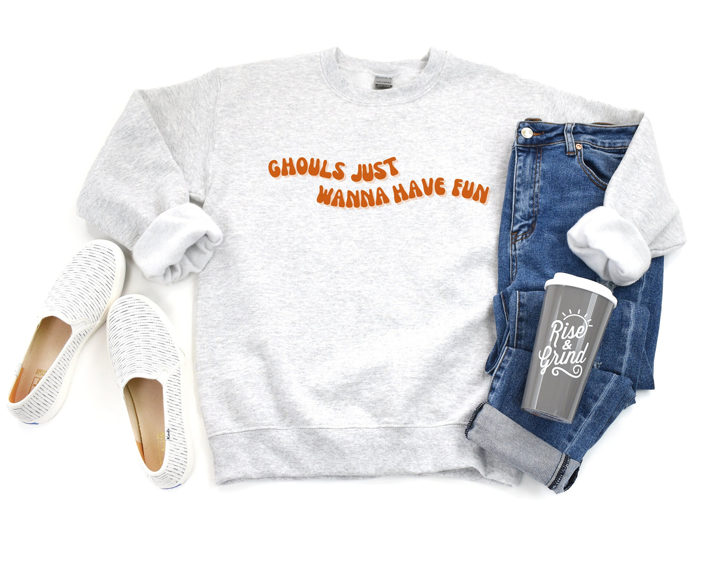 Retro Halloween Sweatshirt, Ghouls Just Wanna Have Fun Sweater, Ghouls Night Out Crewneck, Cute Groovy Fall Shirt, Halloween Party Pullover
