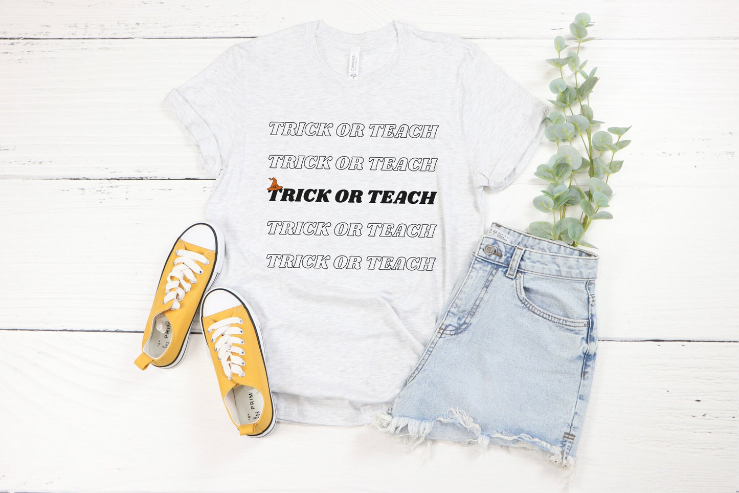Halloween Teacher Shirt, Trick Or Teach Tee, Funny Teacher T-Shirt for Halloween, Halloween Party Clothing, Spooky Elementary Teacher Shirt