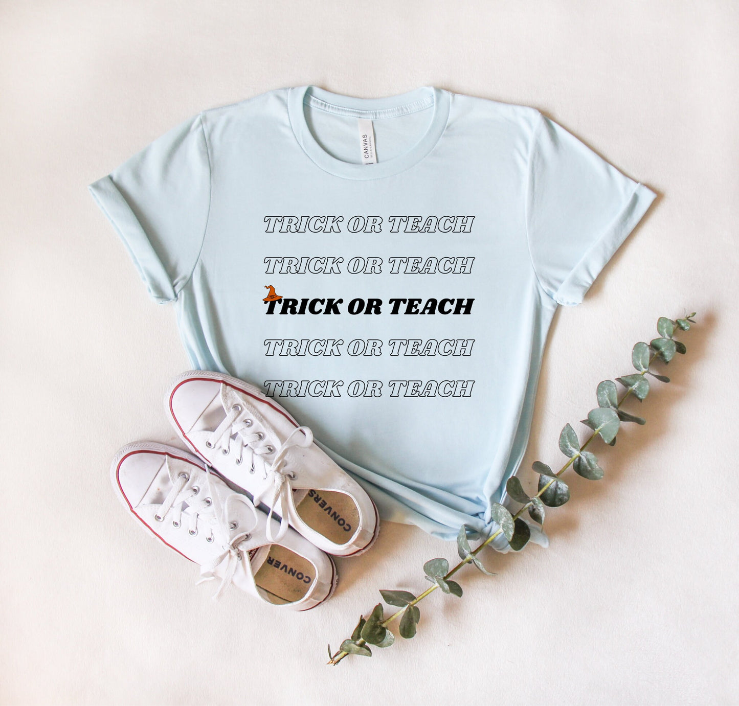 Halloween Teacher Shirt, Trick Or Teach Tee, Funny Teacher T-Shirt for Halloween, Halloween Party Clothing, Spooky Elementary Teacher Shirt