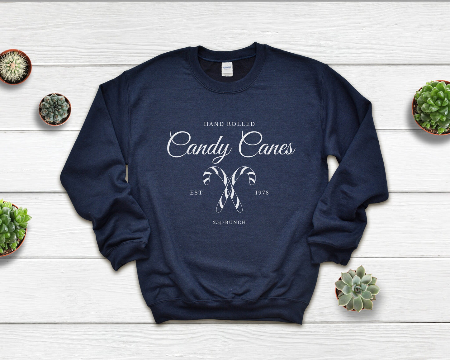 Candy Cane Sweatshirt, Vintage Christmas Crewneck Sweater, Holiday Party Shirt, Ugly Christmas Jumper, Cute Secret Santa Gift, Xmas Pajamas