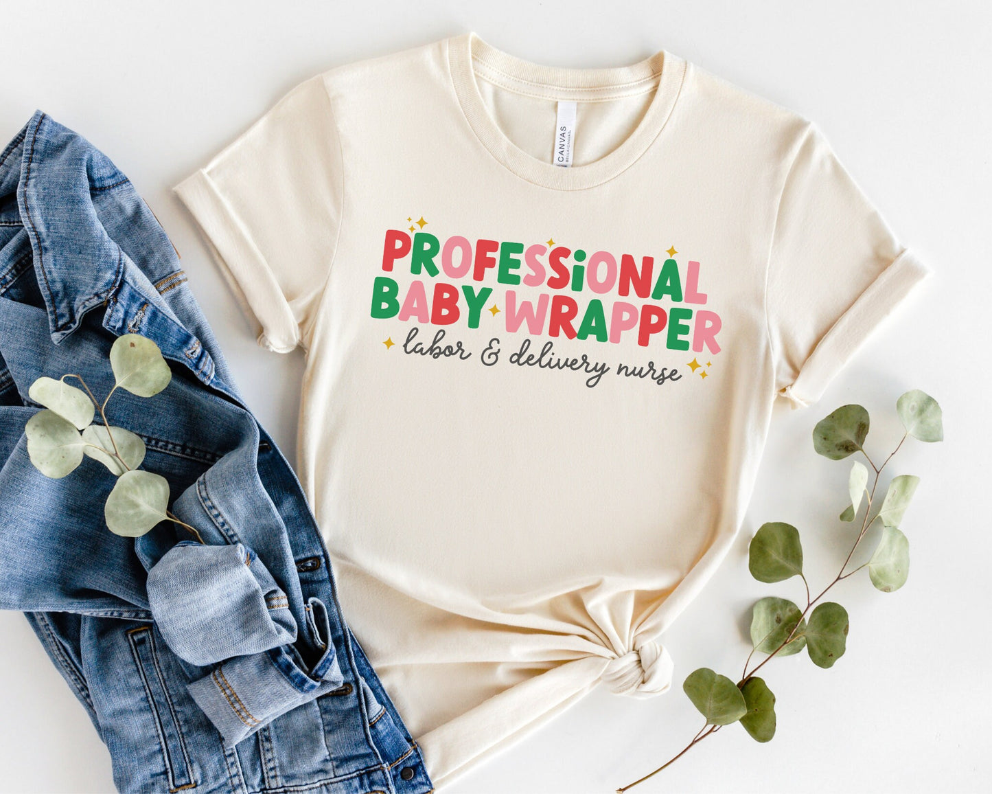 Labor and Delivery Nurse Shirt, Christmas L&D Nurse Tee, Registered Nurse Christmas Gift, Hospital Party Tshirt, Cute Nurse Gifts