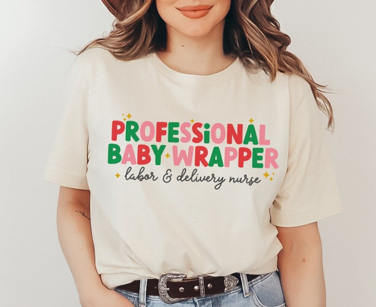 Labor and Delivery Nurse Shirt, Christmas L&D Nurse Tee, Registered Nurse Christmas Gift, Hospital Party Tshirt, Cute Nurse Gifts