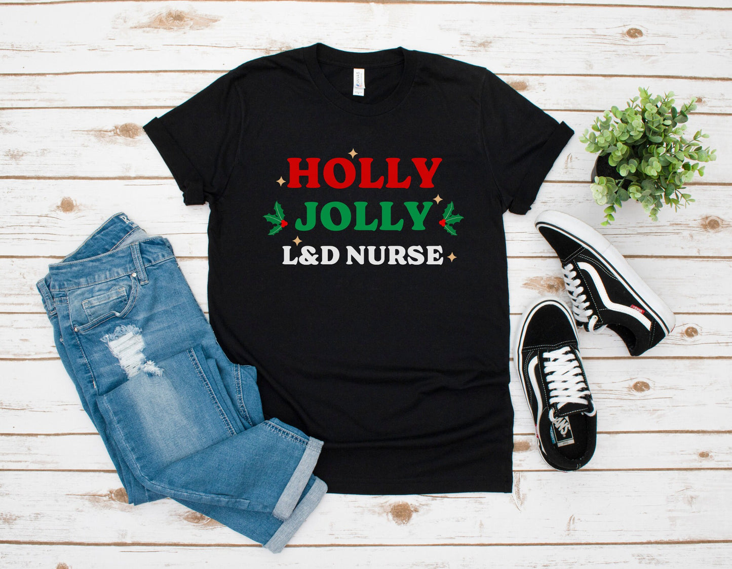 Labor and Delivery Nurse Christmas Shirt, Christmas Gift for L&D Nurse, Holiday Party Tee, Mother Baby Matching Group Shirts, RN Xmas Tshirt