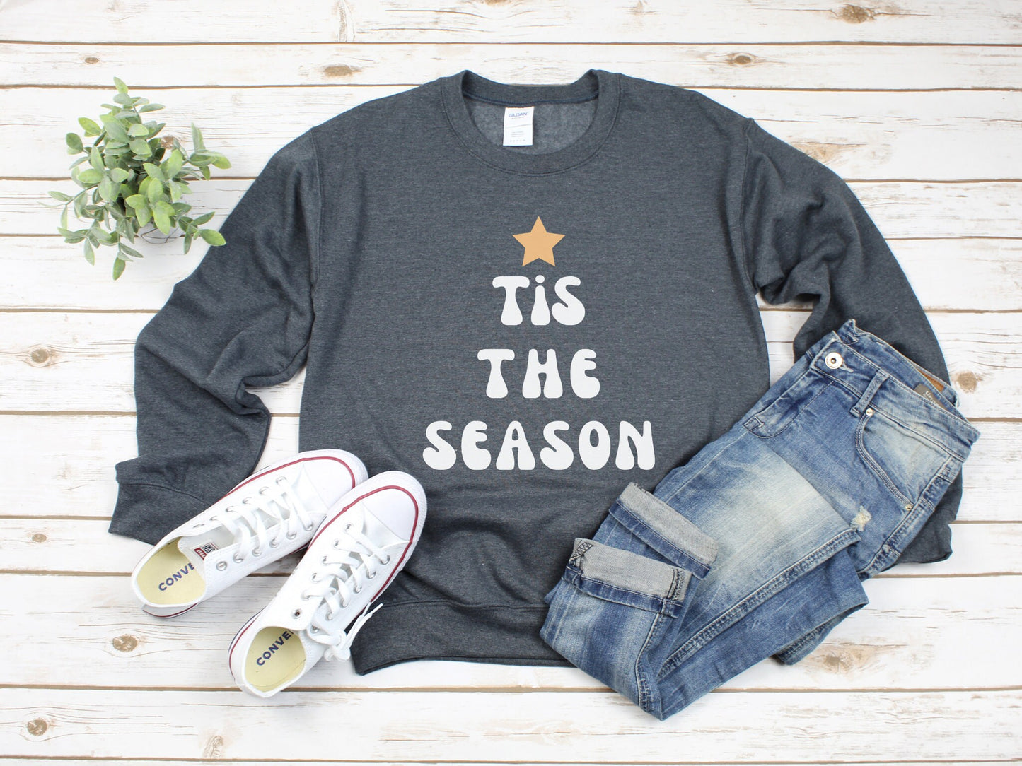 Tis the Season Sweatshirt, Retro Christmas Crewneck, Ugly Christmas Sweater, Cute Holiday Season Outfit, Winter Shirt for Women, Xmas Gift