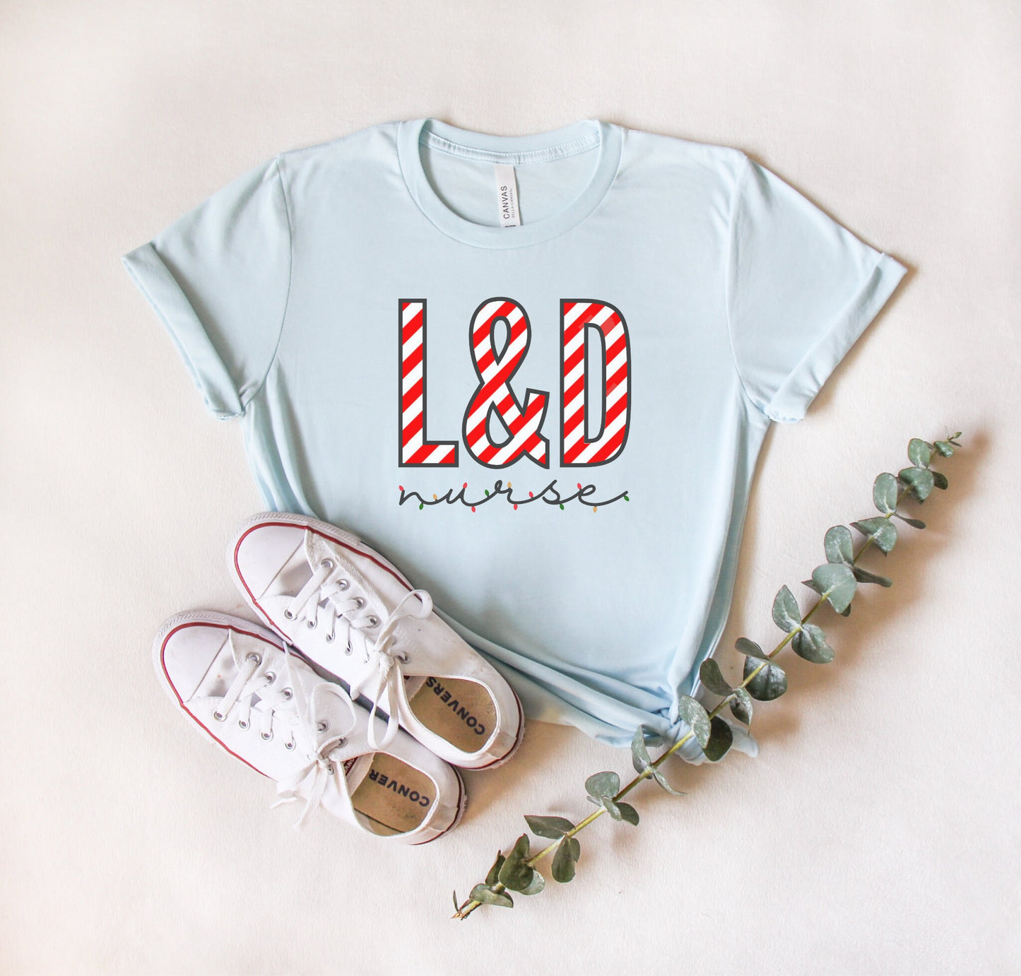 Labor and Delivery Nurse Christmas Shirt, L&D Nurse Xmas Tee, Secret Santa Nursing Tshirt, RN Holiday Party Clothing, Gift for Nurse