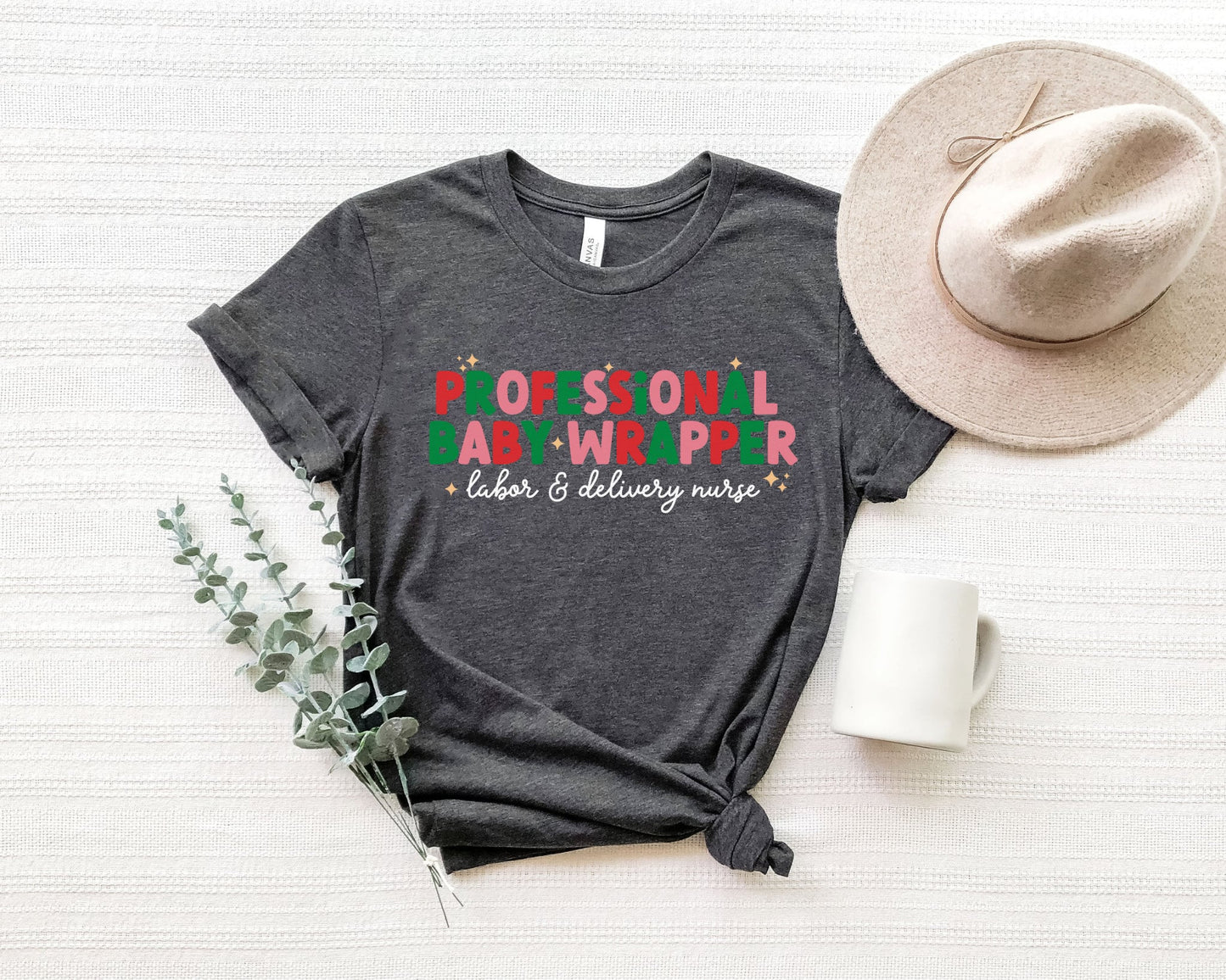 Labor and Delivery Nurse Shirt, Christmas L&D Nurse Tee, Registered Nurse Christmas Gift, Hospital Party Tshirt, Cute Nurse Gifts
