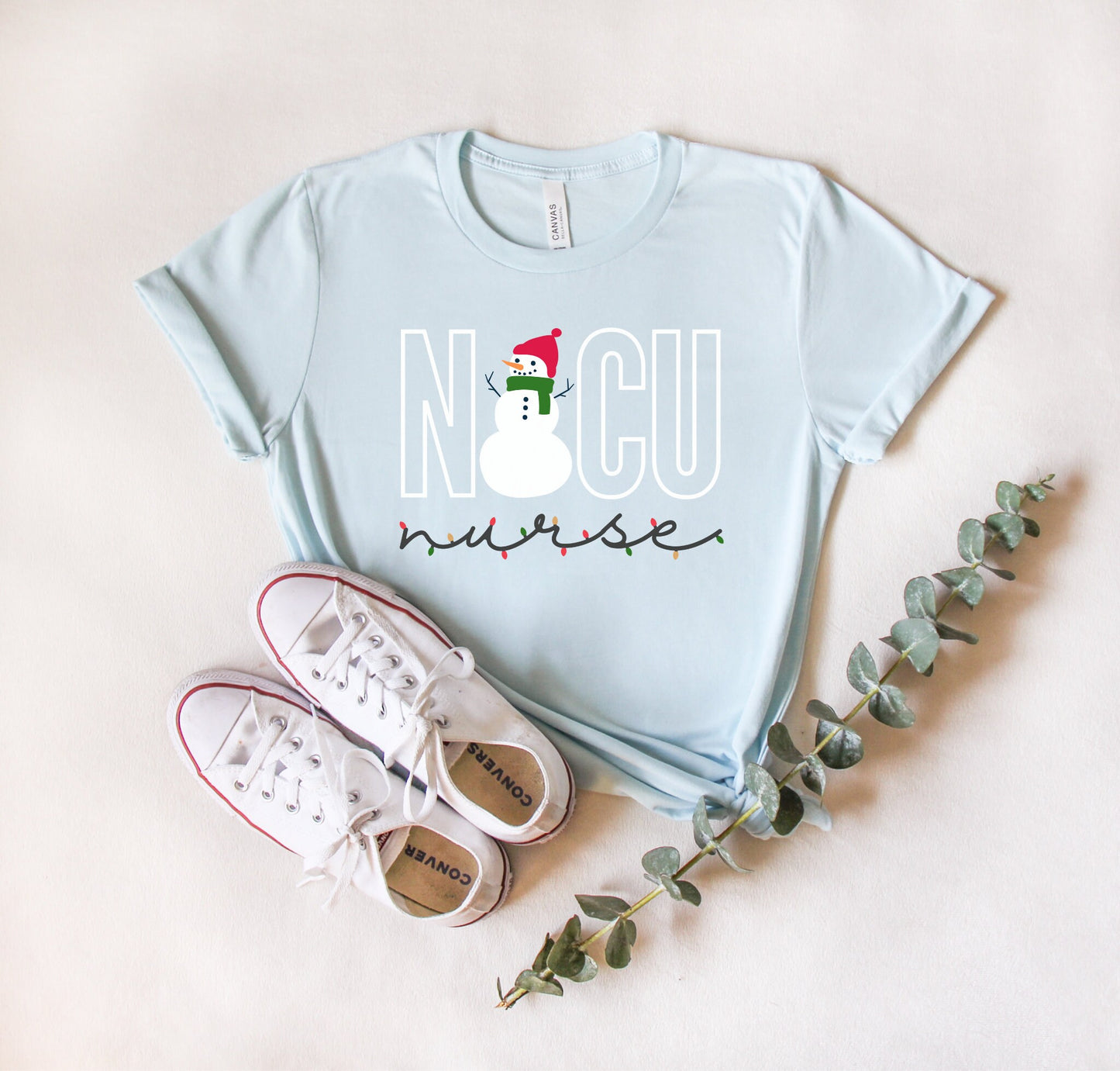 NICU Christmas Shirt, Neonatal Intensive Care Unit Nurse Tee, Neonatal ICU Nurse Shirt, Xmas Gift for NICU Nurse, Hospital Party Tshirt