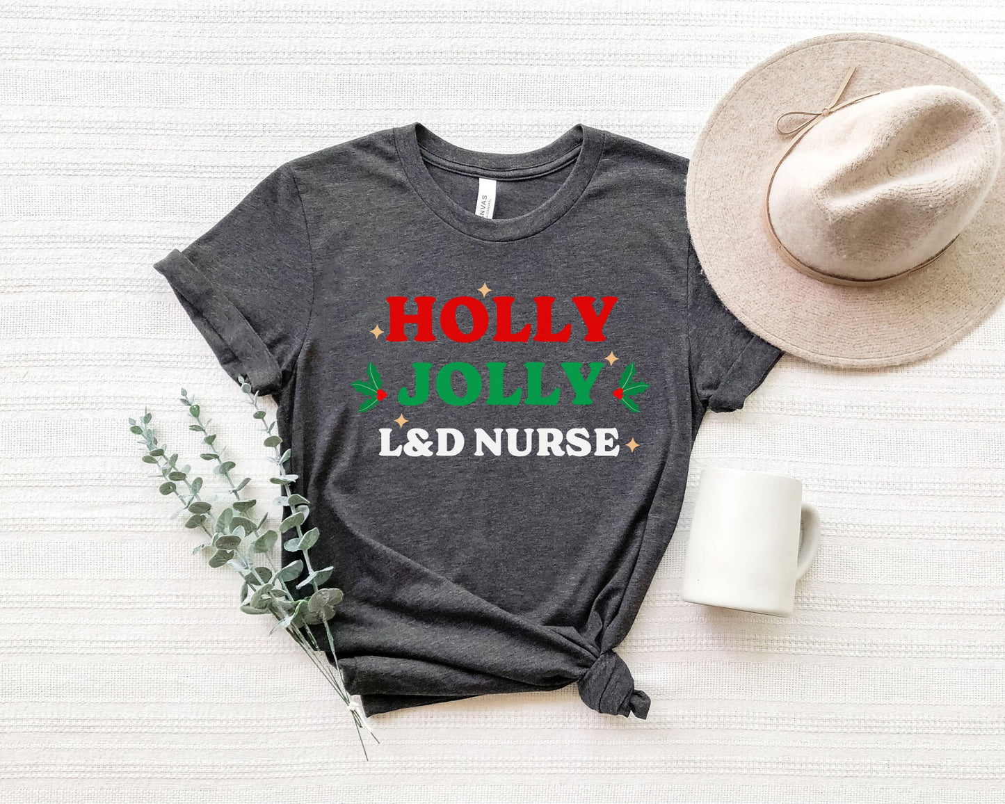Labor and Delivery Nurse Christmas Shirt, Christmas Gift for L&D Nurse, Holiday Party Tee, Mother Baby Matching Group Shirts, RN Xmas Tshirt