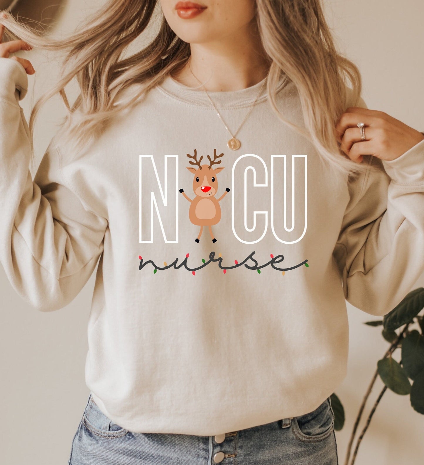 NICU Christmas Sweatshirt, Neonatal Intensive Care Unit Nurse Shirt, Neonatal ICU Sweater, Xmas Gift for NICU Nurse, Secret Santa Nurse