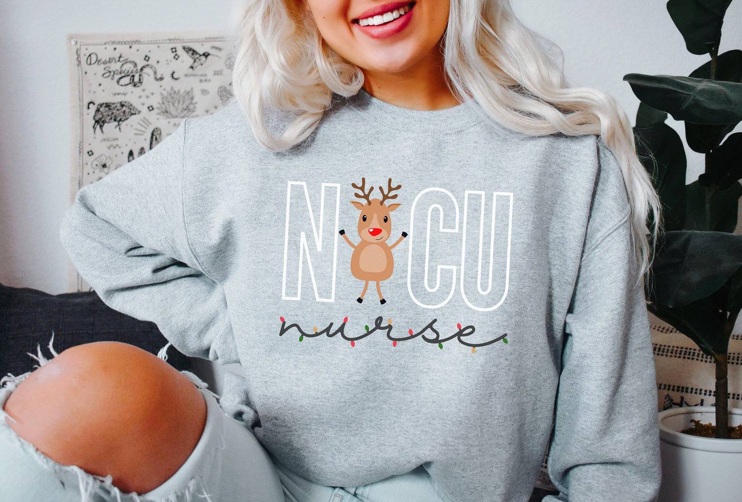 NICU Christmas Sweatshirt, Neonatal Intensive Care Unit Nurse Shirt, Neonatal ICU Sweater, Xmas Gift for NICU Nurse, Secret Santa Nurse