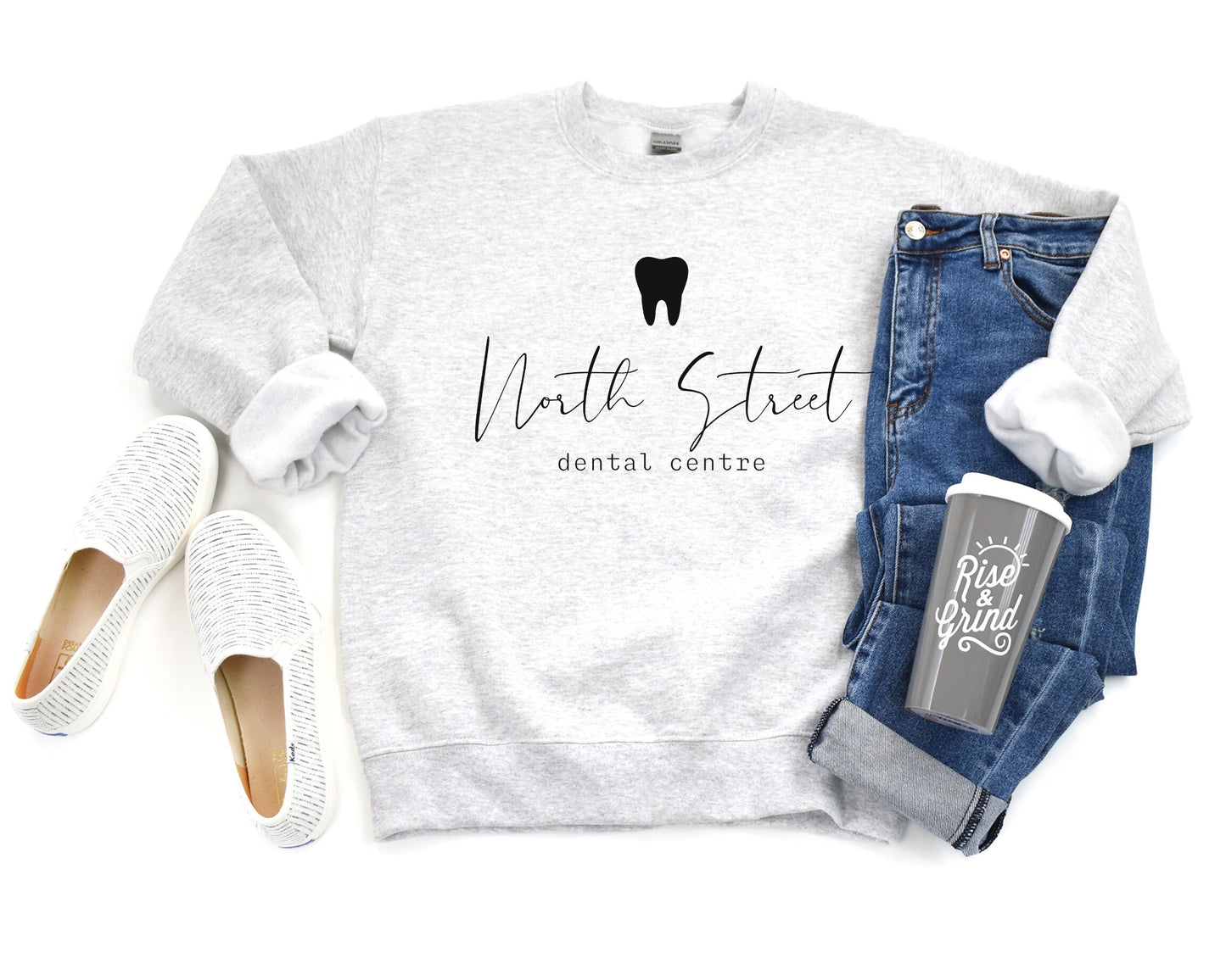Custom Dental Office Sweater, Personalized Dentist Name Shirt, Orthodontist Gift, Dental Logo Crewneck Sweatshirt, Dental Assistant Gifts