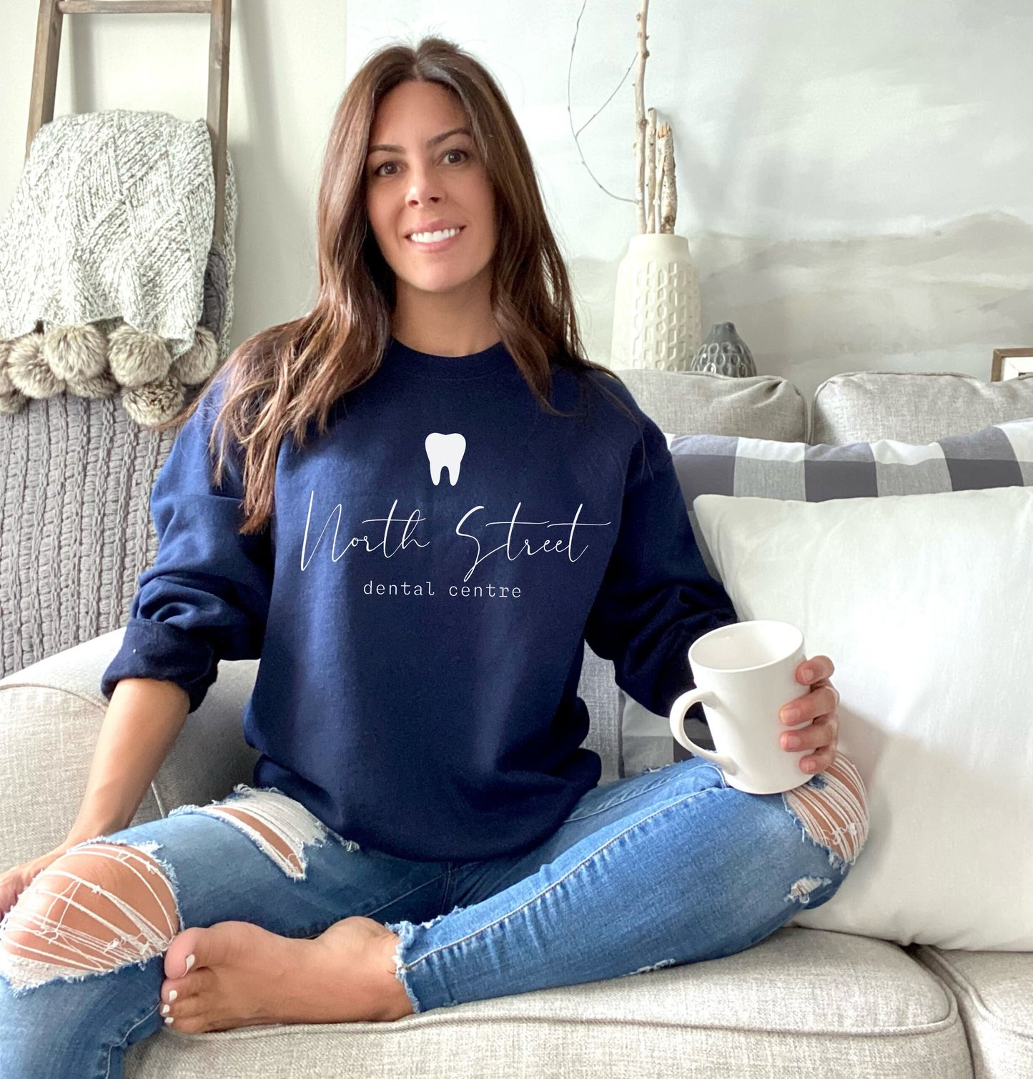 Custom Dental Office Sweater, Personalized Dentist Name Shirt, Orthodontist Gift, Dental Logo Crewneck Sweatshirt, Dental Assistant Gifts