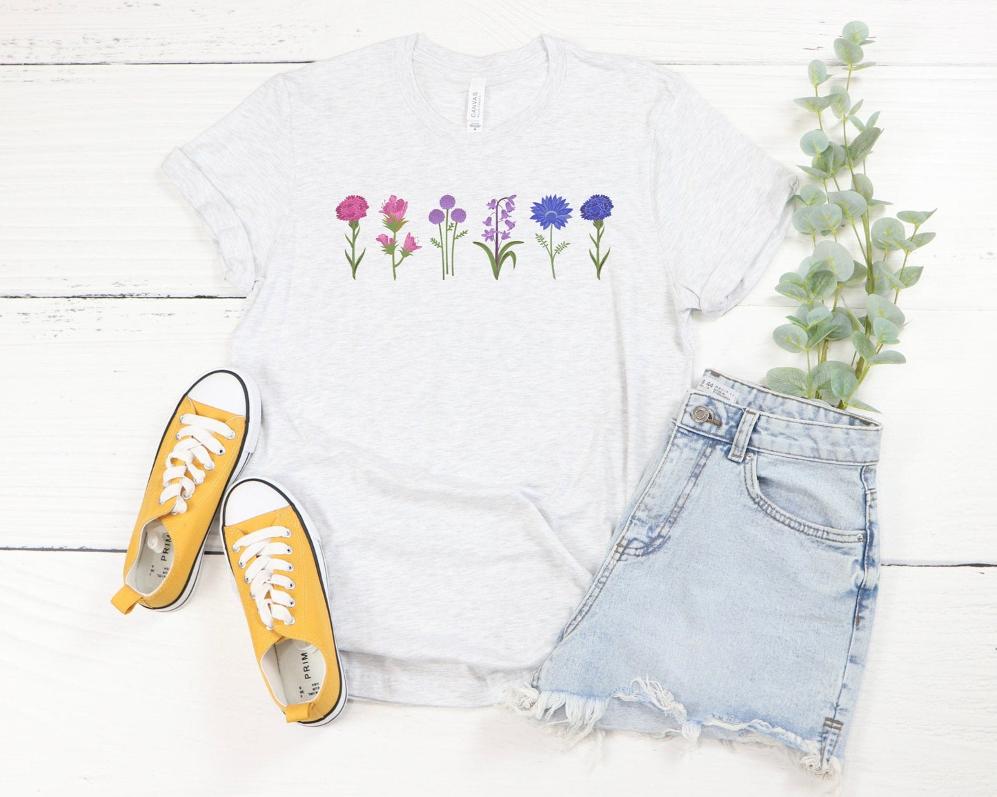 Bi Pride Shirt, Bisexual Wildflower Pride Tee, Subtle Bisexual Flag Tshirt, Flower LGBTQ Outfit, Queer Bi Pride Month