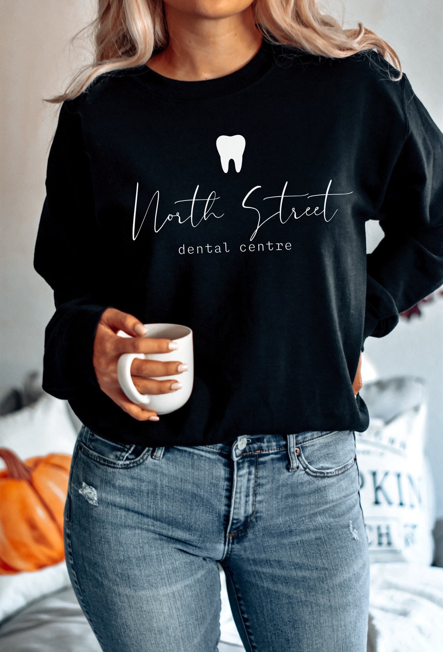 Custom Dental Office Sweater, Personalized Dentist Name Shirt, Orthodontist Gift, Dental Logo Crewneck Sweatshirt, Dental Assistant Gifts