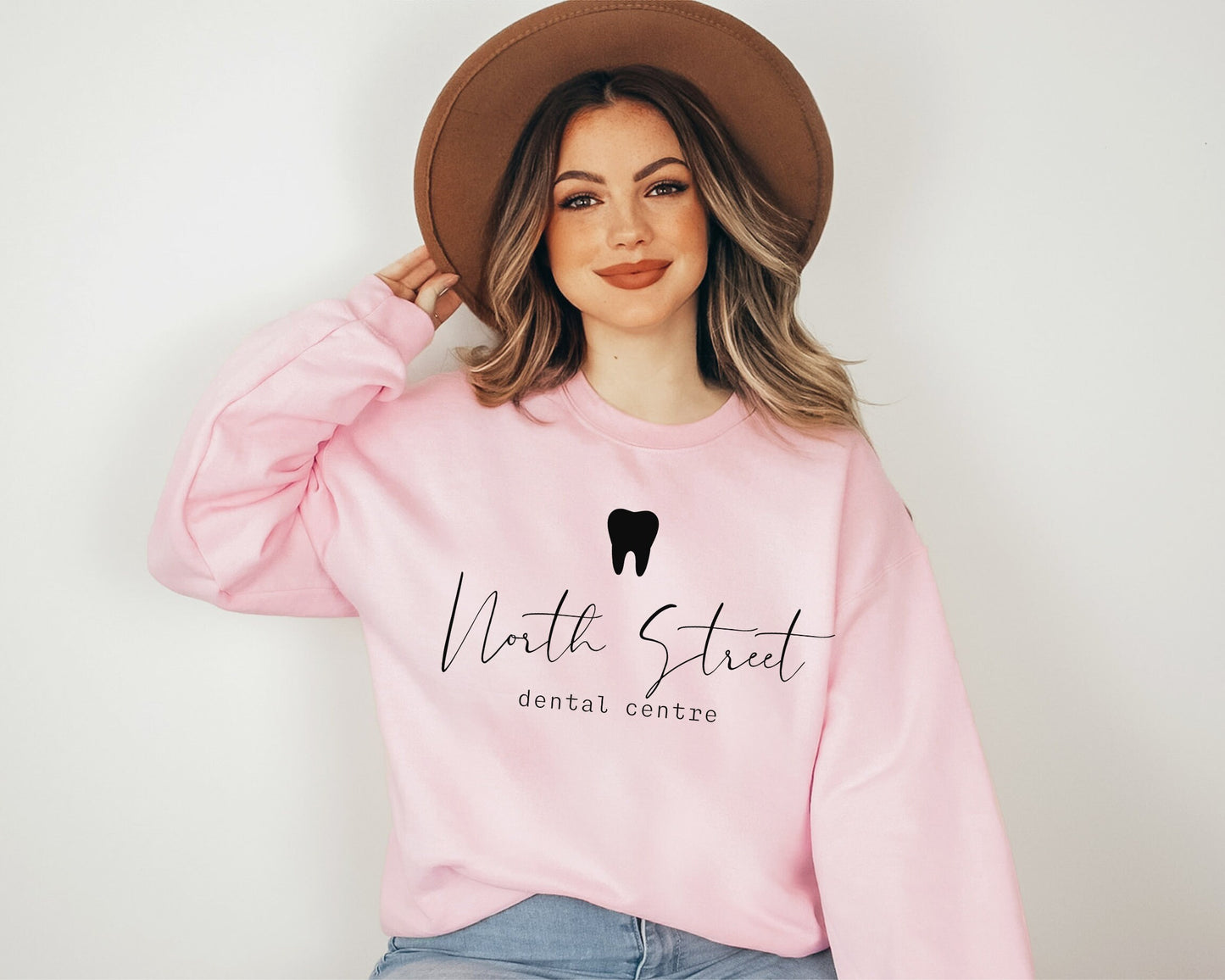 Custom Dental Office Sweater, Personalized Dentist Name Shirt, Orthodontist Gift, Dental Logo Crewneck Sweatshirt, Dental Assistant Gifts