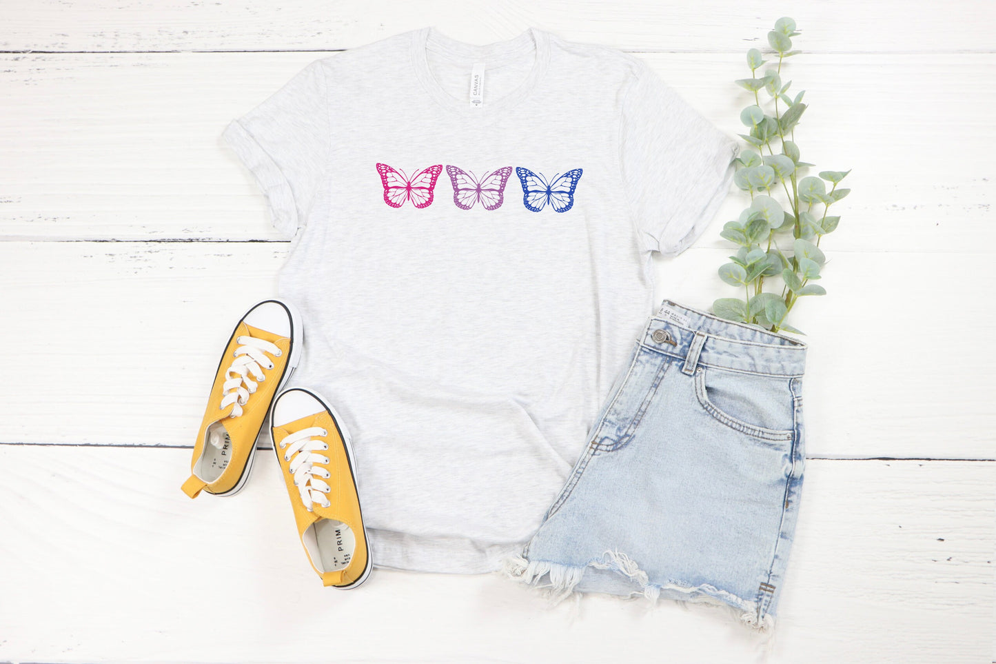 Bisexual Pride Shirt, Bi Butterfly Pride Tee, Subtle Bisexual Flag Tshirt, Butterflies LGBTQ Outfit, Queer Bi Pride Month