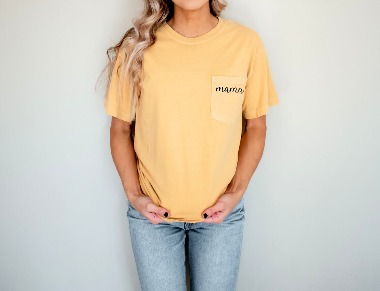 Mama Shirt, Comfort Colors Pocket Mama Tee, Mother's Day Gift, Pregnancy Reveal T-Shirt, Gift for New Mom, Baby Shower Gift