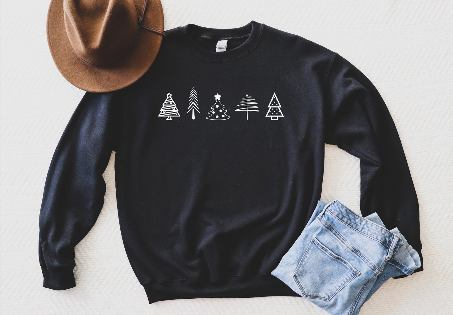 Christmas Trees Sweatshirt, Xmas Jumper, Ugly Christmas Sweater, Unisex Crewneck, Christmas Gift, Matching Family Shirts, Christmas Pajamas
