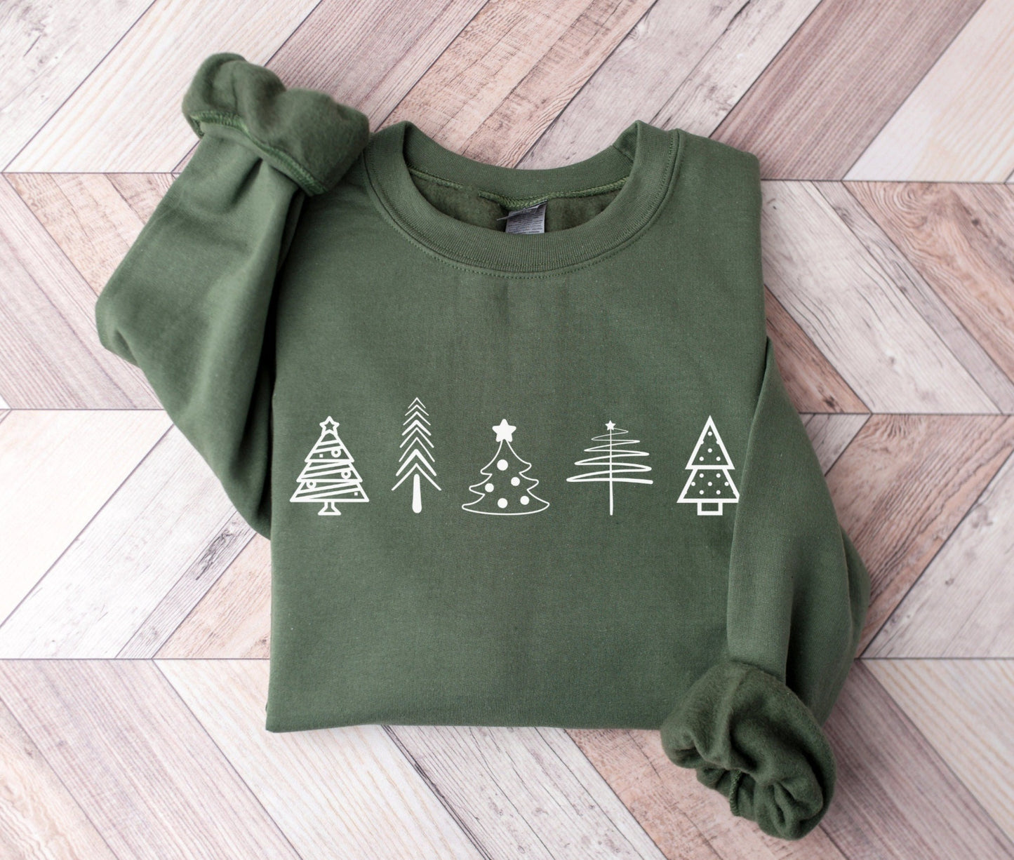 Christmas Trees Sweatshirt, Xmas Jumper, Ugly Christmas Sweater, Unisex Crewneck, Christmas Gift, Matching Family Shirts, Christmas Pajamas