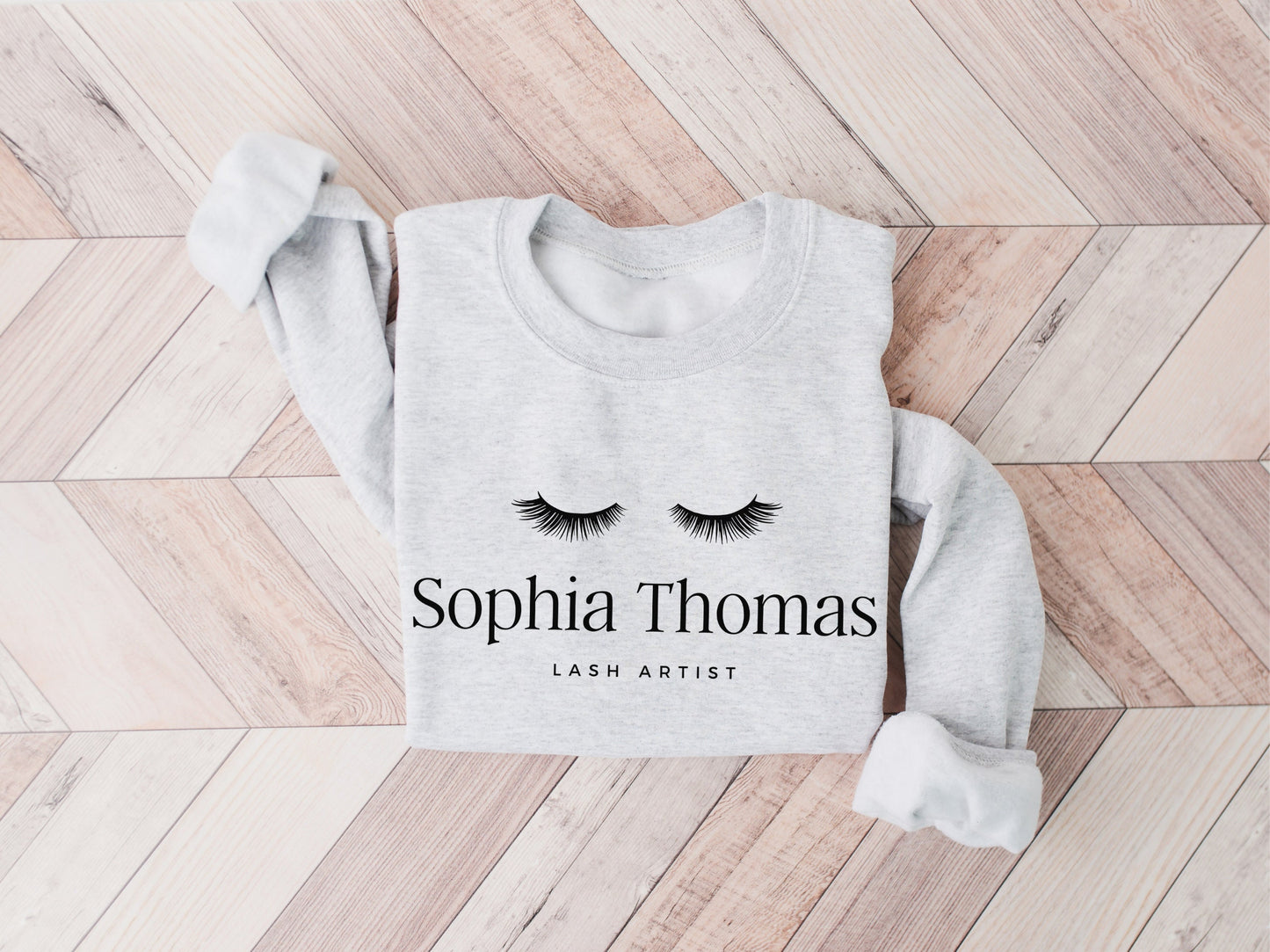Custom Lash Artist Sweatshirt, Personalized Lash Tech Sweater, Custom Gift for Lash Technician, Eyelash Business Crewneck, Lash Tech Shirt