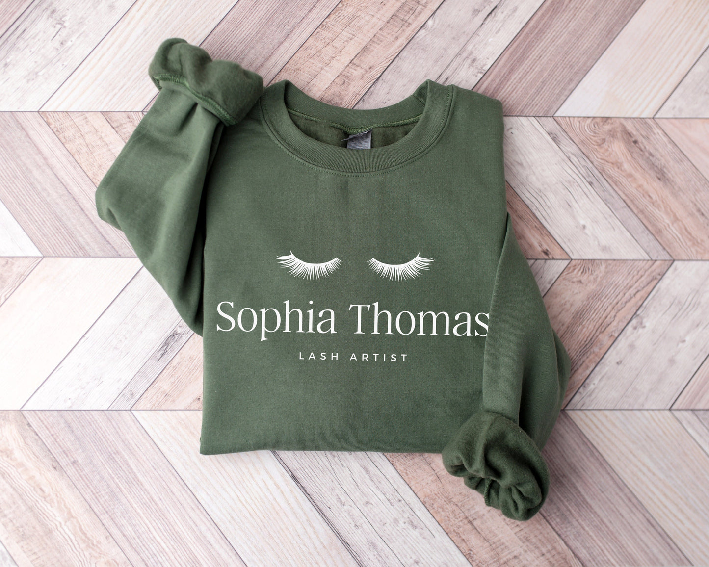 Custom Lash Artist Sweatshirt, Personalized Lash Tech Sweater, Custom Gift for Lash Technician, Eyelash Business Crewneck, Lash Tech Shirt