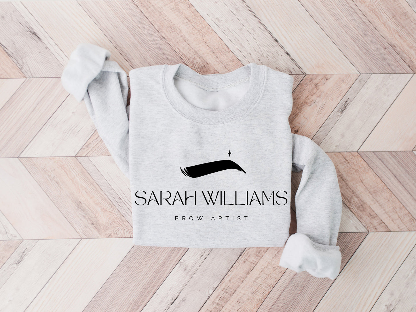 Custom Brow Tech Sweatshirt, Personalized Brow Artist Sweater, Gift for Brow Tech, Eyebrow Artist Crewneck, Esthetics Business Shirt
