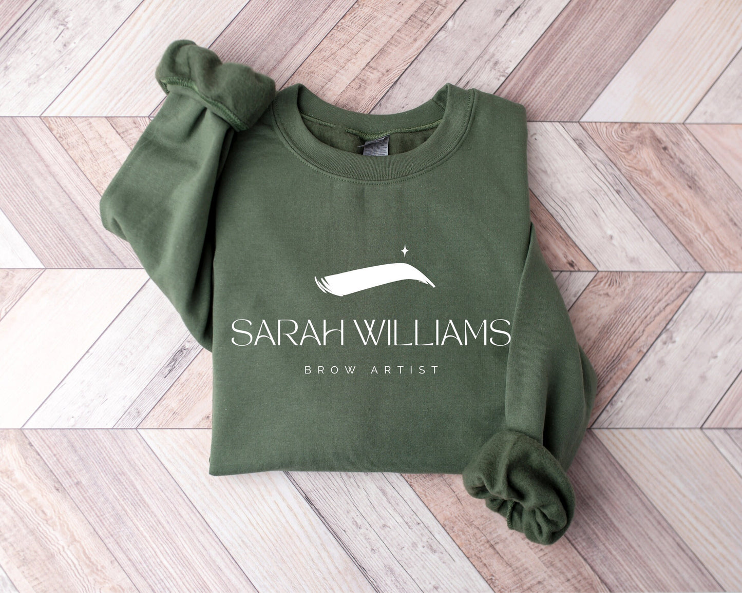 Custom Brow Tech Sweatshirt, Personalized Brow Artist Sweater, Gift for Brow Tech, Eyebrow Artist Crewneck, Esthetics Business Shirt