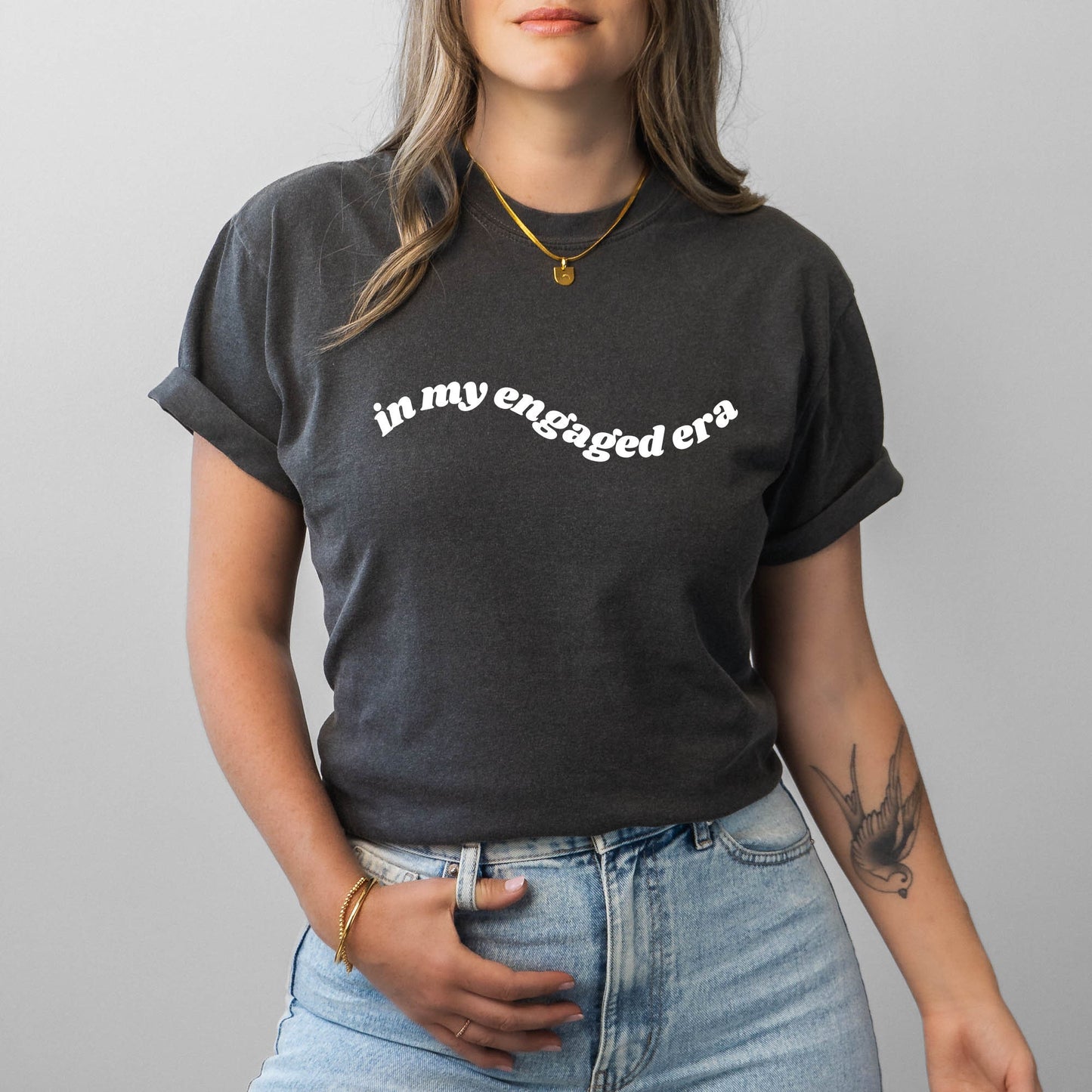 In My Engaged Era Shirt, Retro Comfort Colors Engagement Tee, Wedding Shower Gift, Gift for Fiancee, Bachelorette T-Shirt, Future Bride
