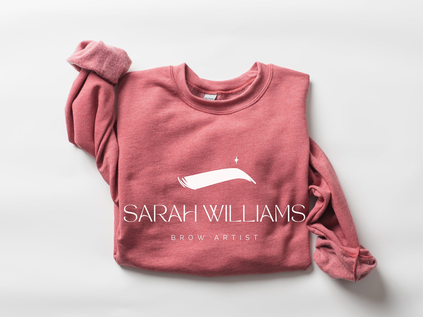 Custom Brow Tech Sweatshirt, Personalized Brow Artist Sweater, Gift for Brow Tech, Eyebrow Artist Crewneck, Esthetics Business Shirt