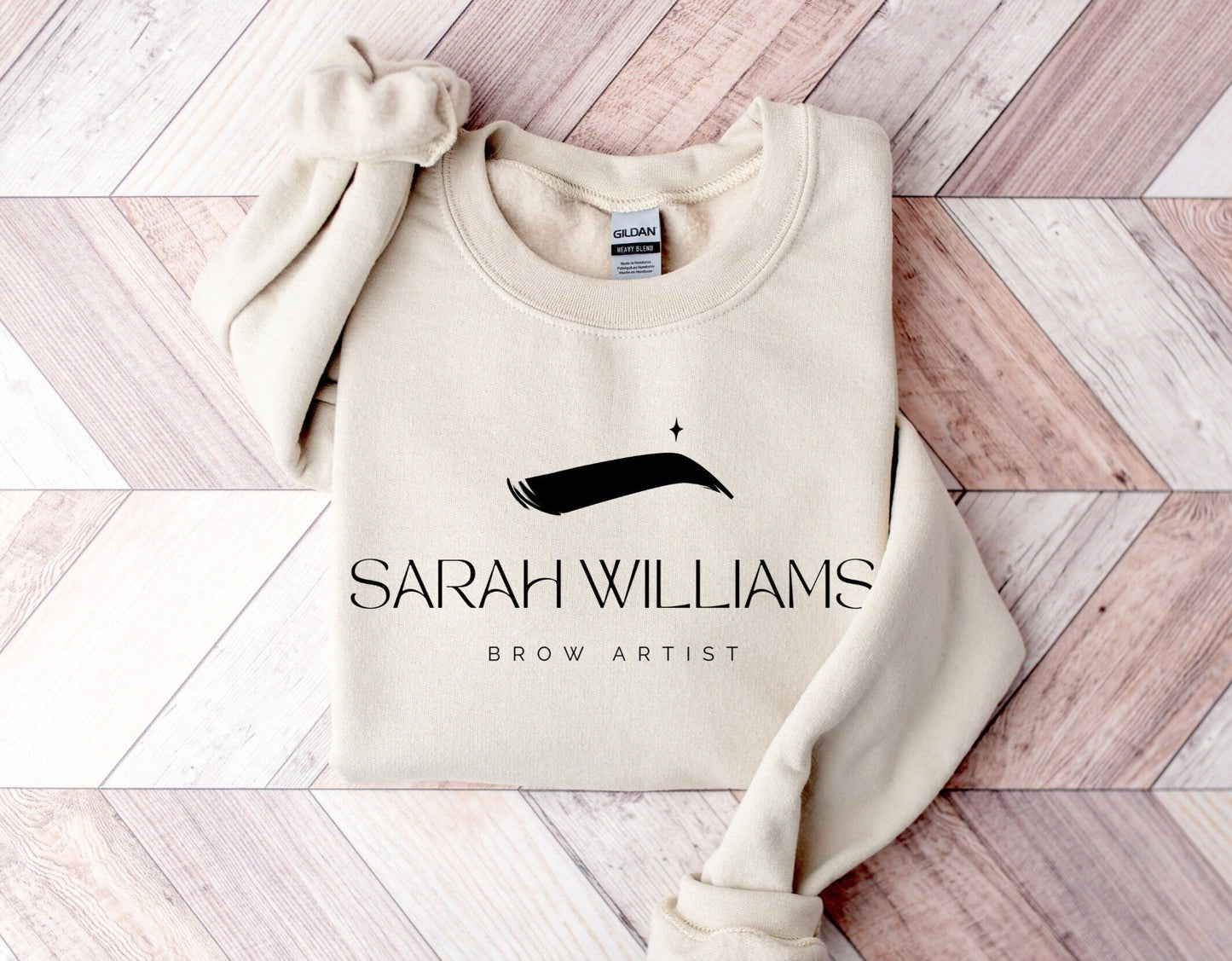 Custom Brow Tech Sweatshirt, Personalized Brow Artist Sweater, Gift for Brow Tech, Eyebrow Artist Crewneck, Esthetics Business Shirt