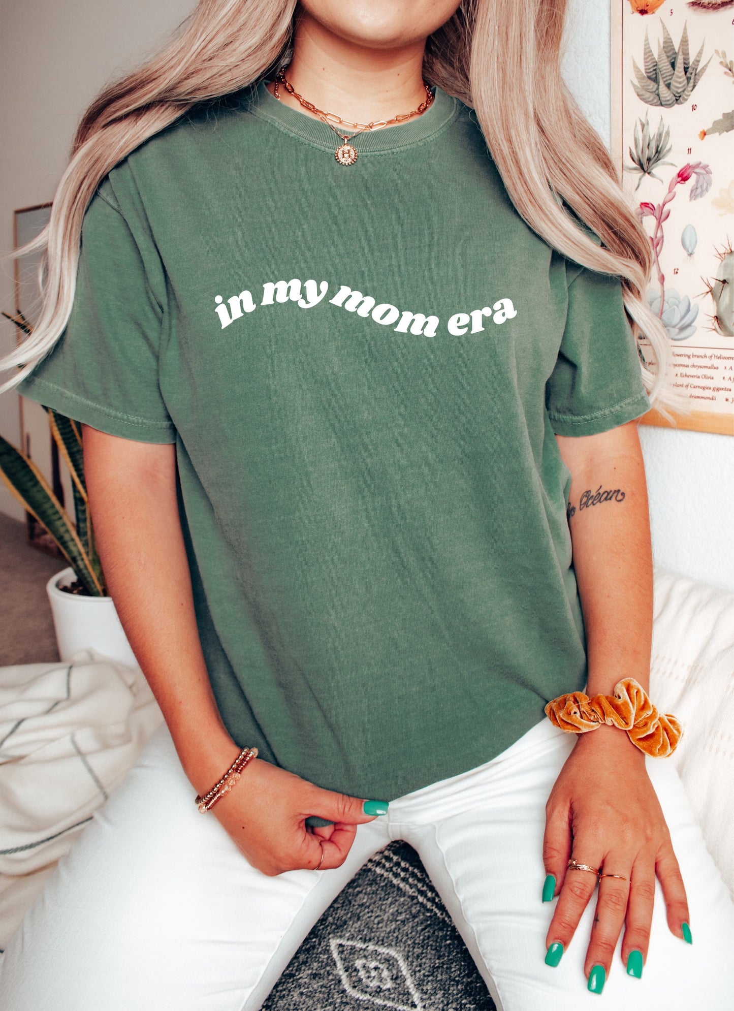 In My Mom Era Shirt, Retro Comfort Colors Mama Tee, Baby Pregnancy Announcement T-Shirt, Gift for New Mom, Expecting Mom Gift