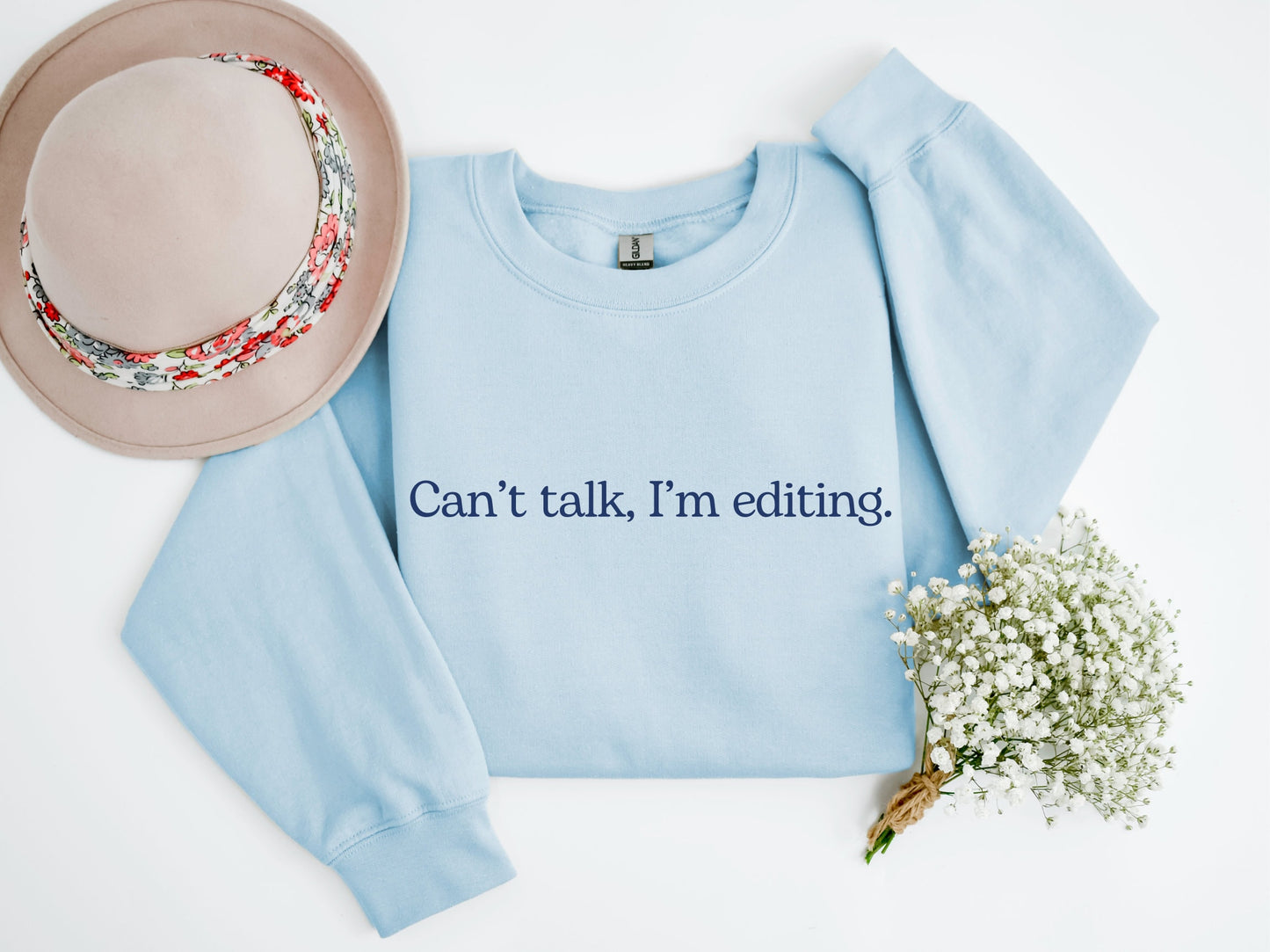 Photographer Sweatshirt, Can't Talk I'm Editing Shirt, Gift for Photographer, Photography Crewneck Sweater