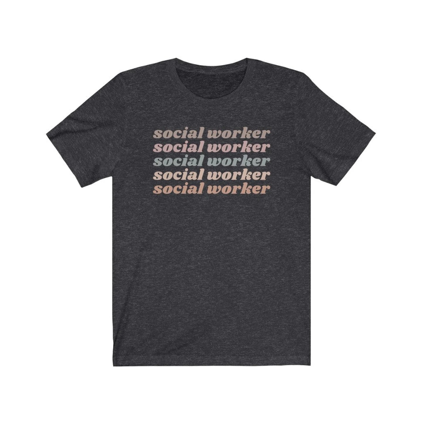 Light Retro Social Worker Tee