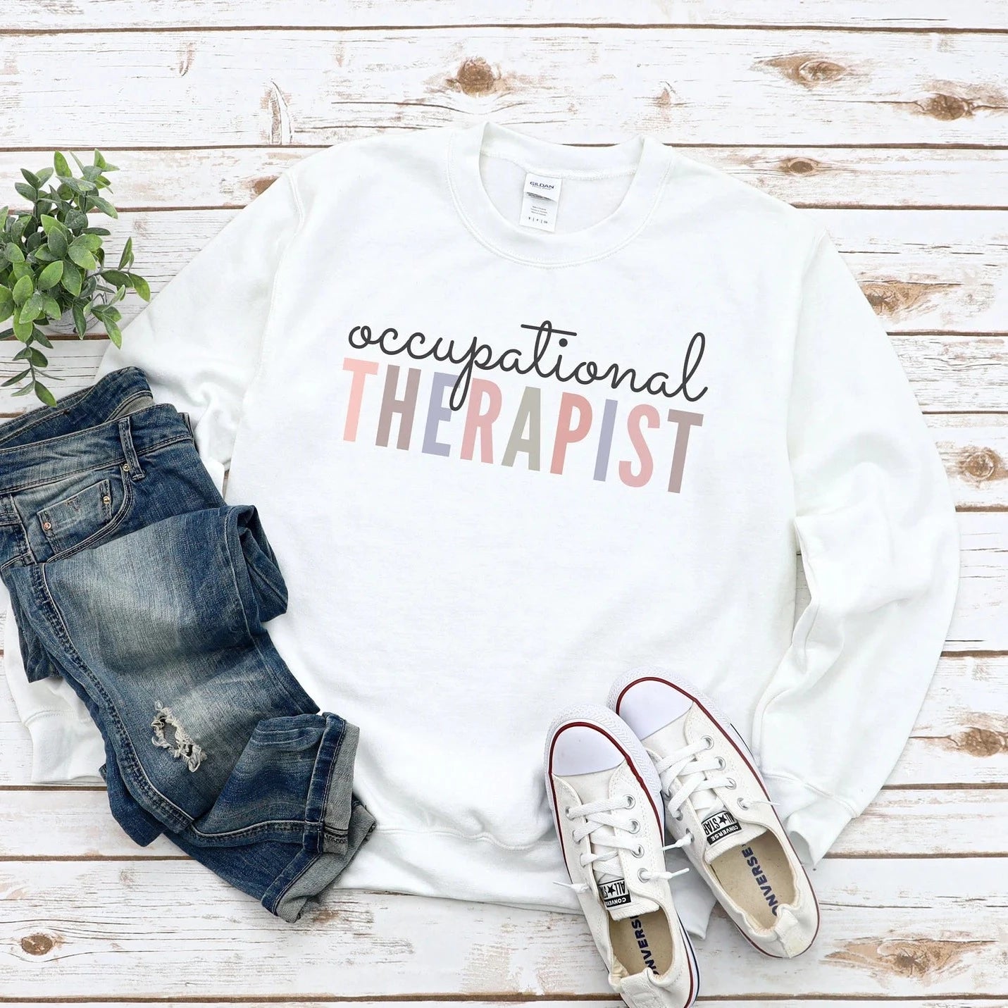 Pastel Occupational Therapist Sweatshirt