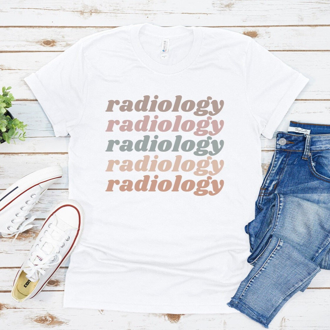 Light Retro Radiology Tee