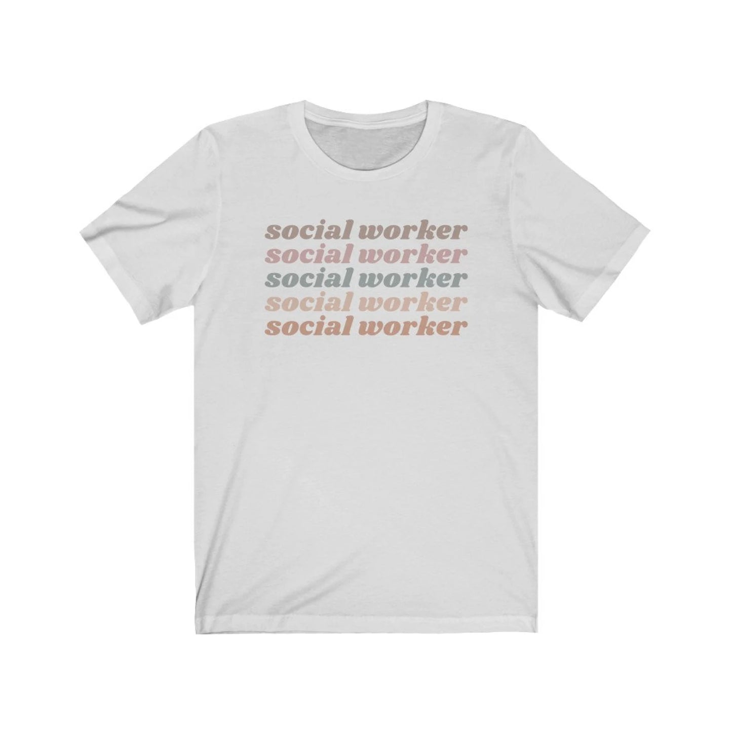 Light Retro Social Worker Tee