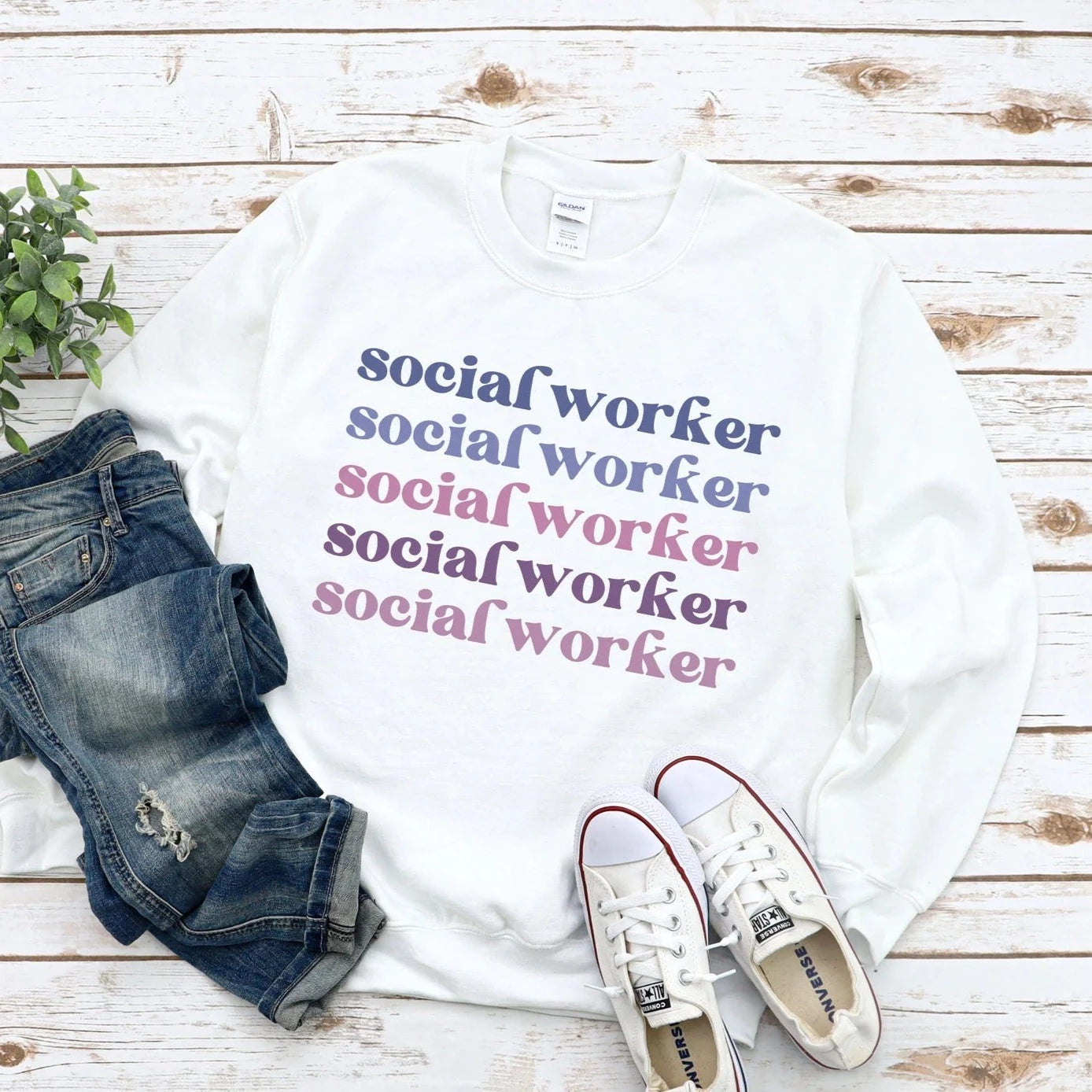 Purple Social Worker Sweatshirt