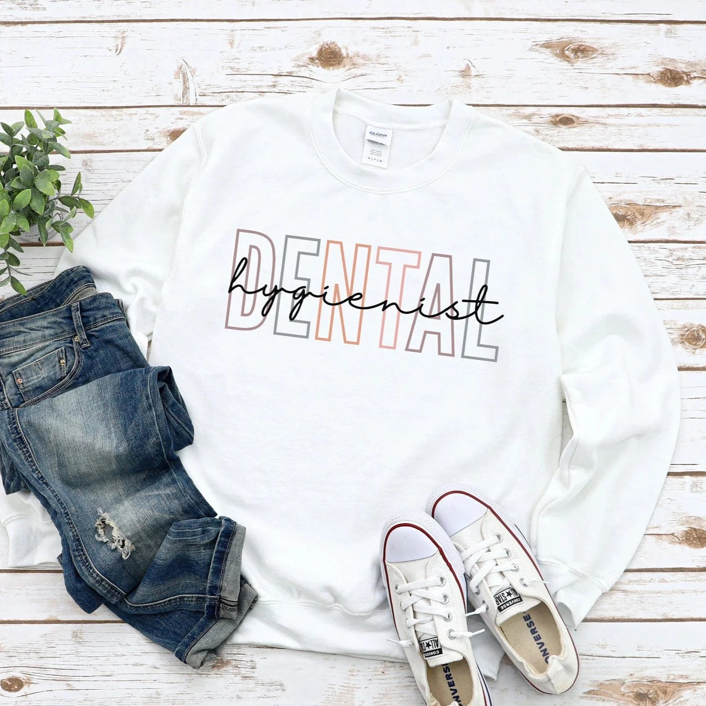 Colorful Dental Hygienist Sweatshirt