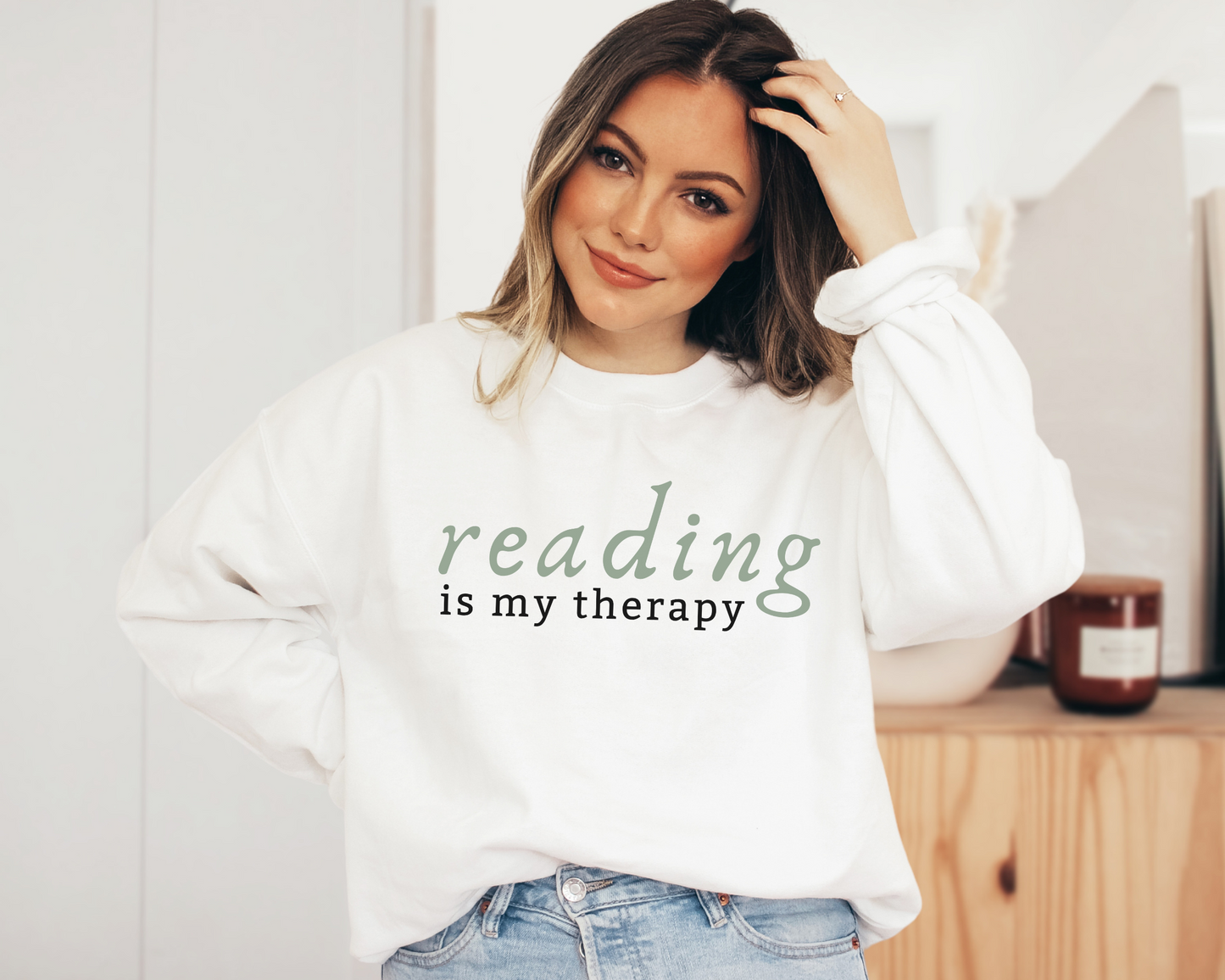 Reading Is My Therapy Sweatshirt