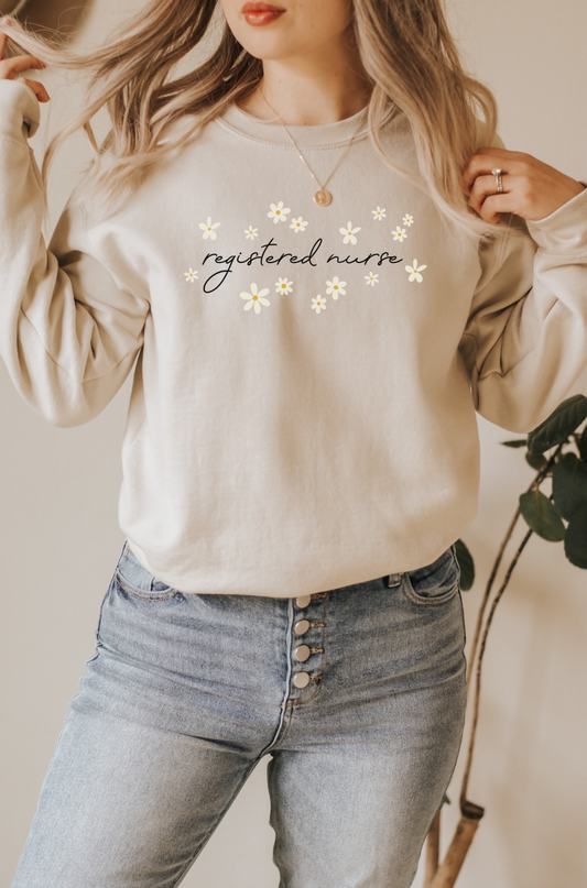 Registered Nurse Daisies Sweatshirt