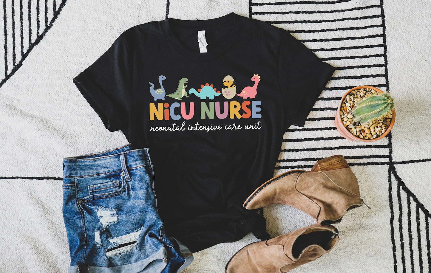 Dinosaur NICU Nurse Tee