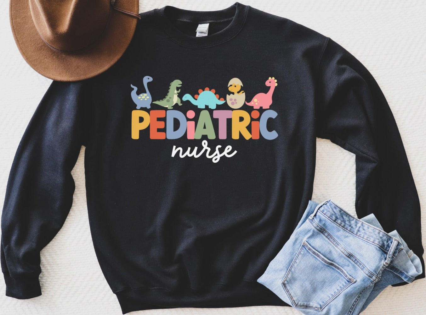 Dinosaur Pediatric Nurse Sweatshirt