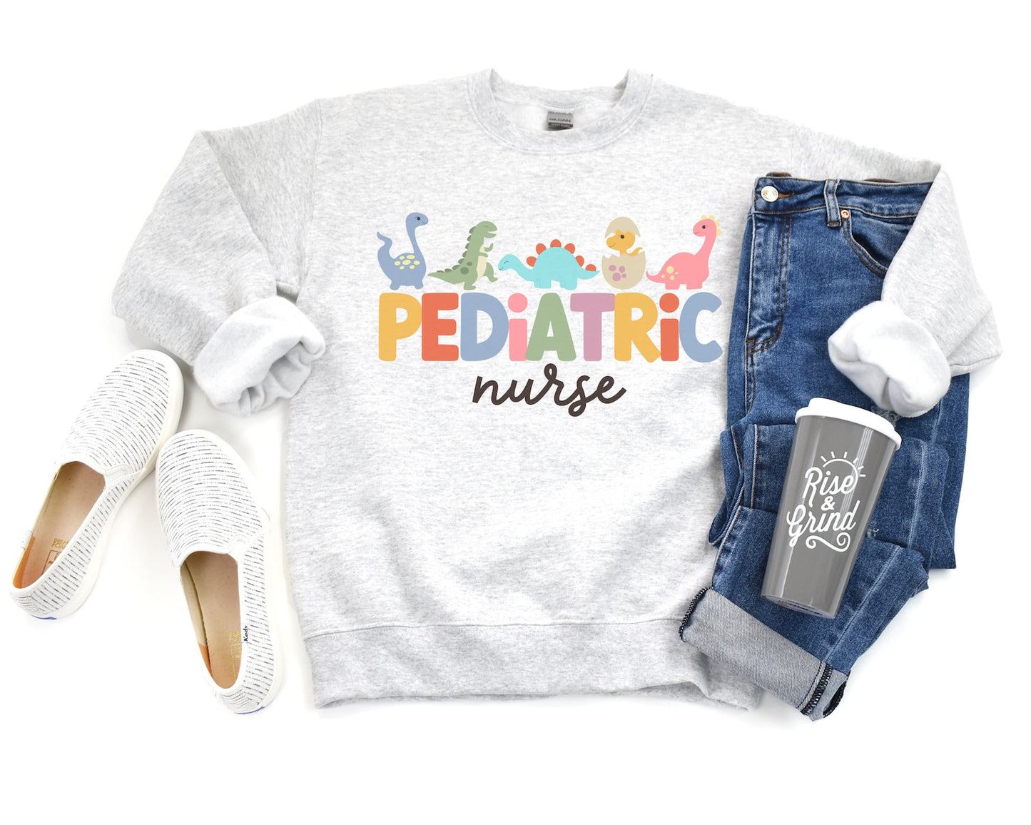 Dinosaur Pediatric Nurse Sweatshirt