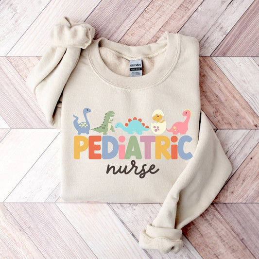 Dinosaur Pediatric Nurse Sweatshirt