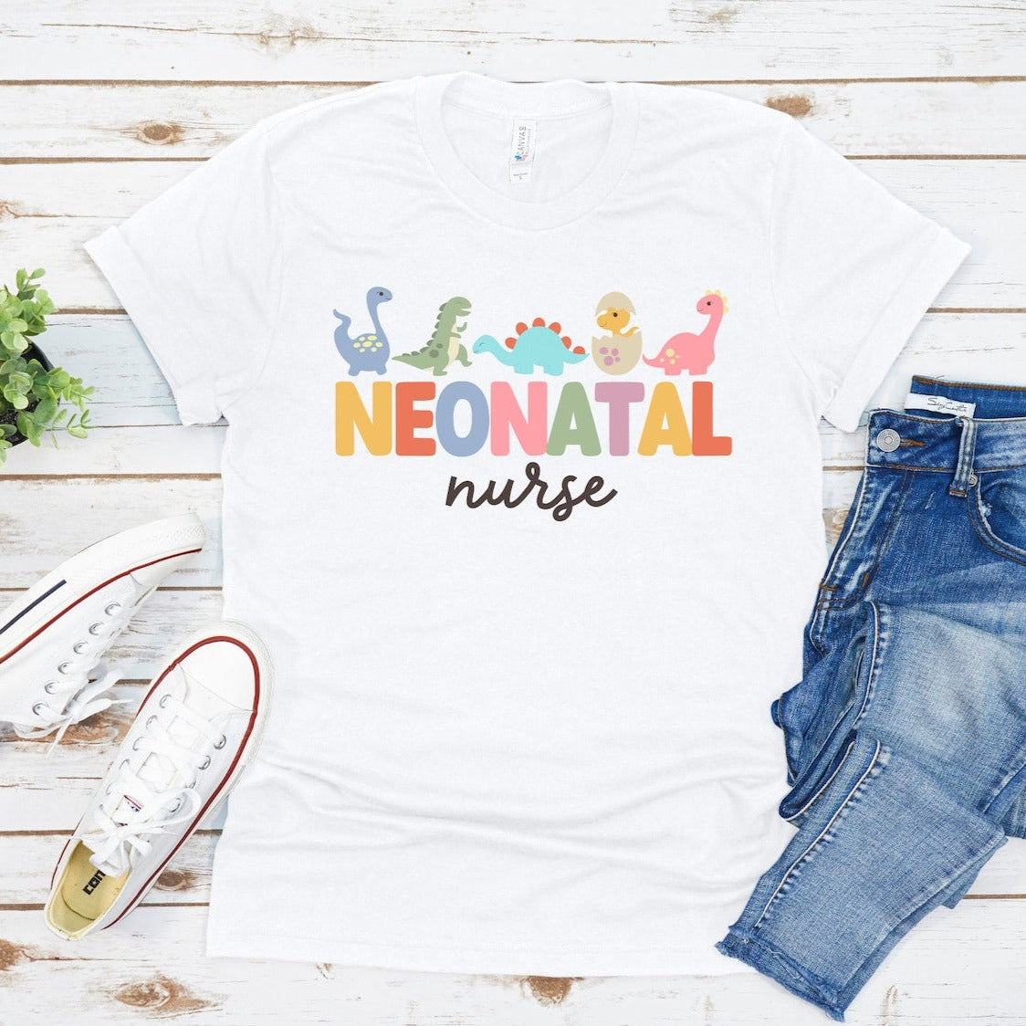 Dinosaur Neonatal Nurse Tee