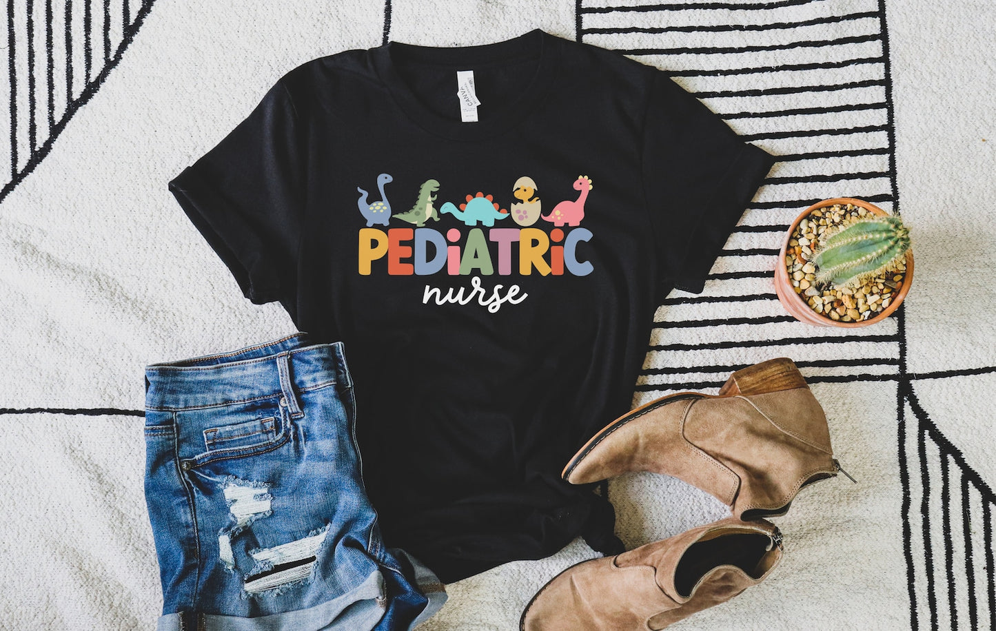 Dinosaur Pediatric Nurse Tee