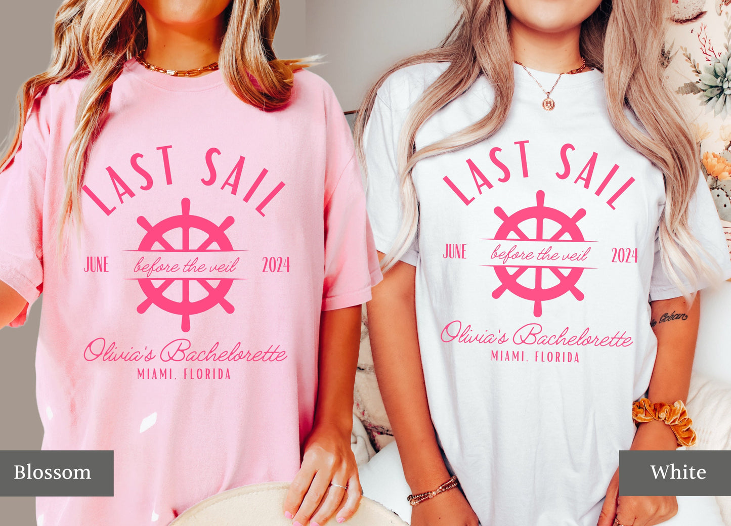 Nautical Bachelorette Party Shirts, Last Sail Before the Veil, Custom Bachelorette Tees, Comfort Colors Bachelorette Tshirts, Cruise Shirts